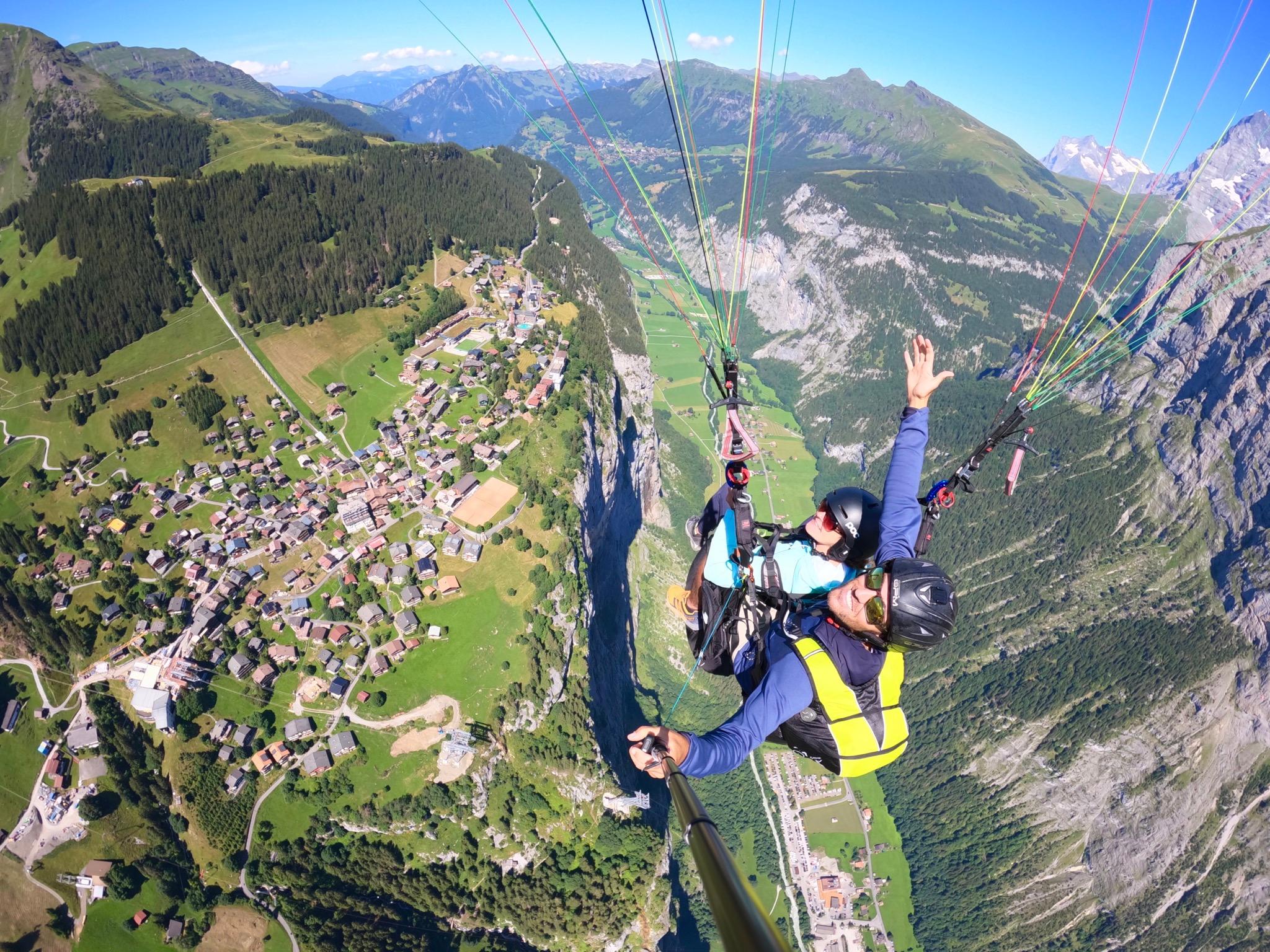 Mürren: Paragliding Panorama Tandem Flight
