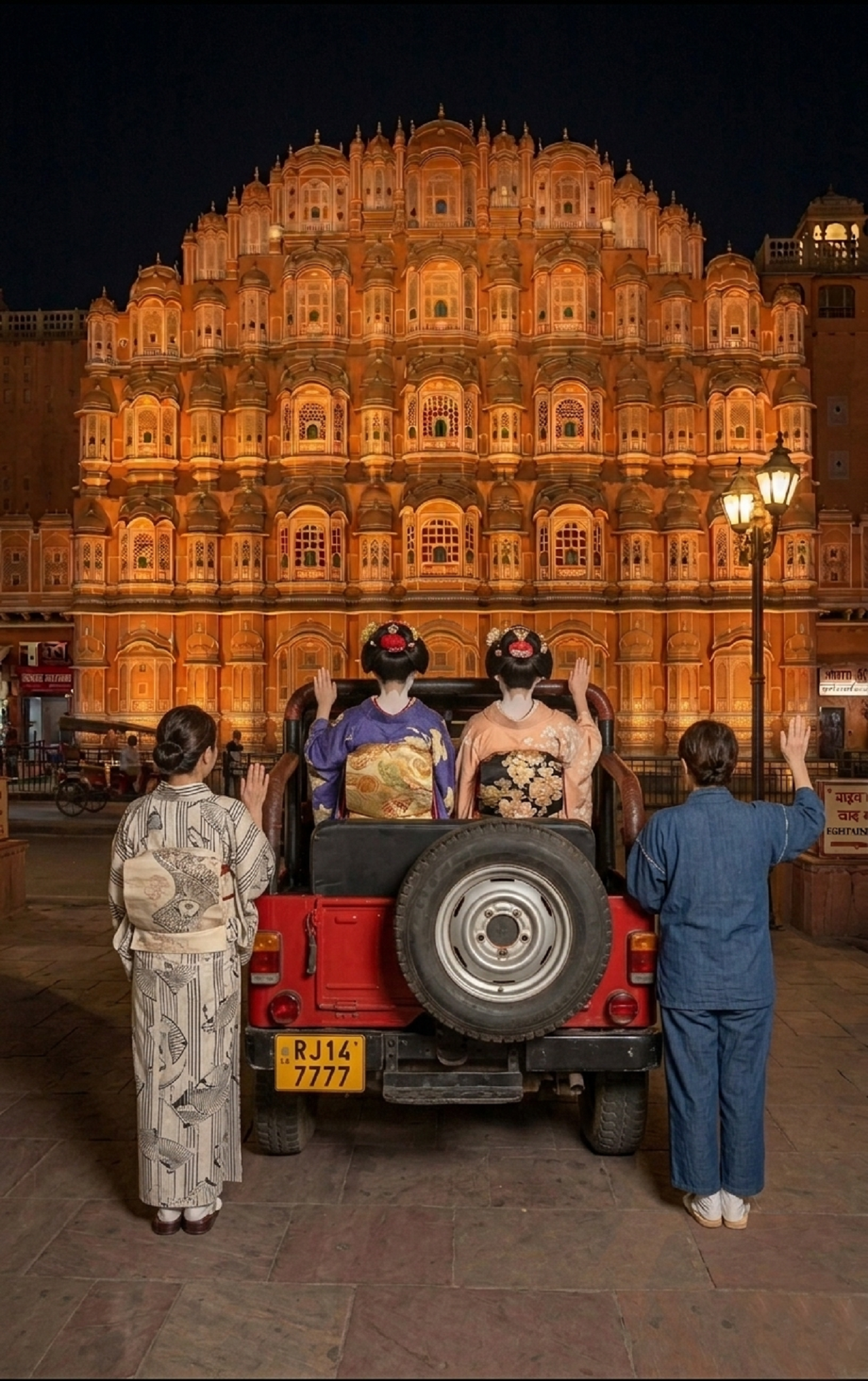 Jaipur After Dark: Private Open-Air Jeep Safari
