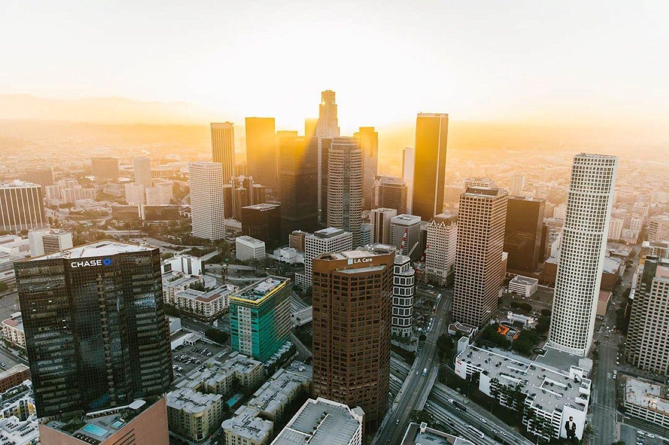 Downtown LA Skyline Helicopter Flight