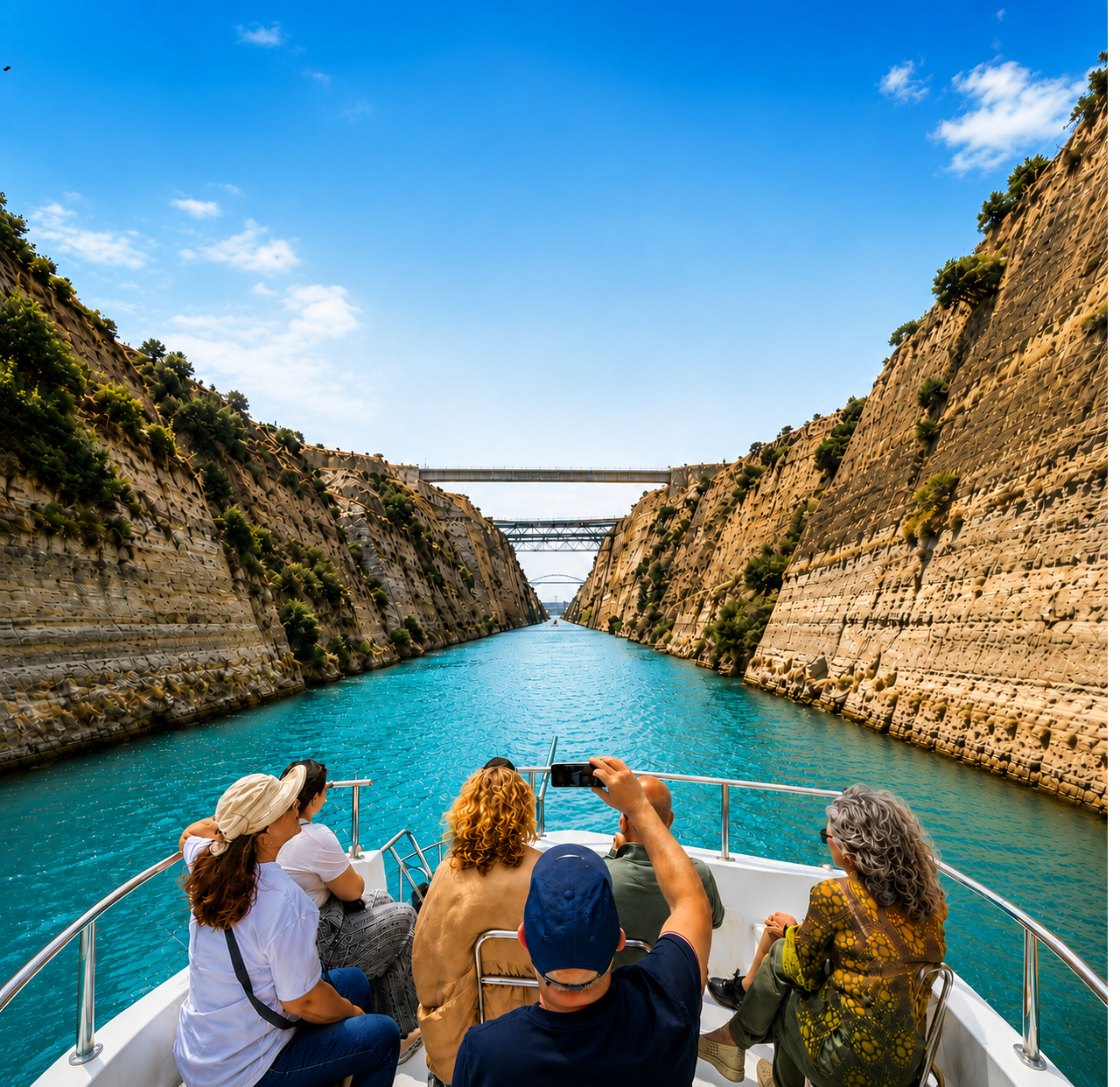 Corinth Canal Glass-Bottom Boat Passage