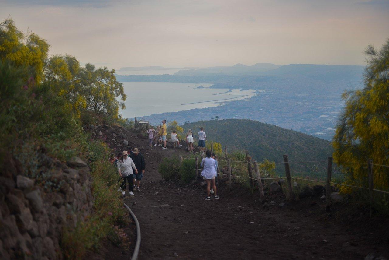 From Naples: Pompeii and Vesuvius Tour with Lunch Included - Mount Vesuvius crater tour and Bay of Naples views