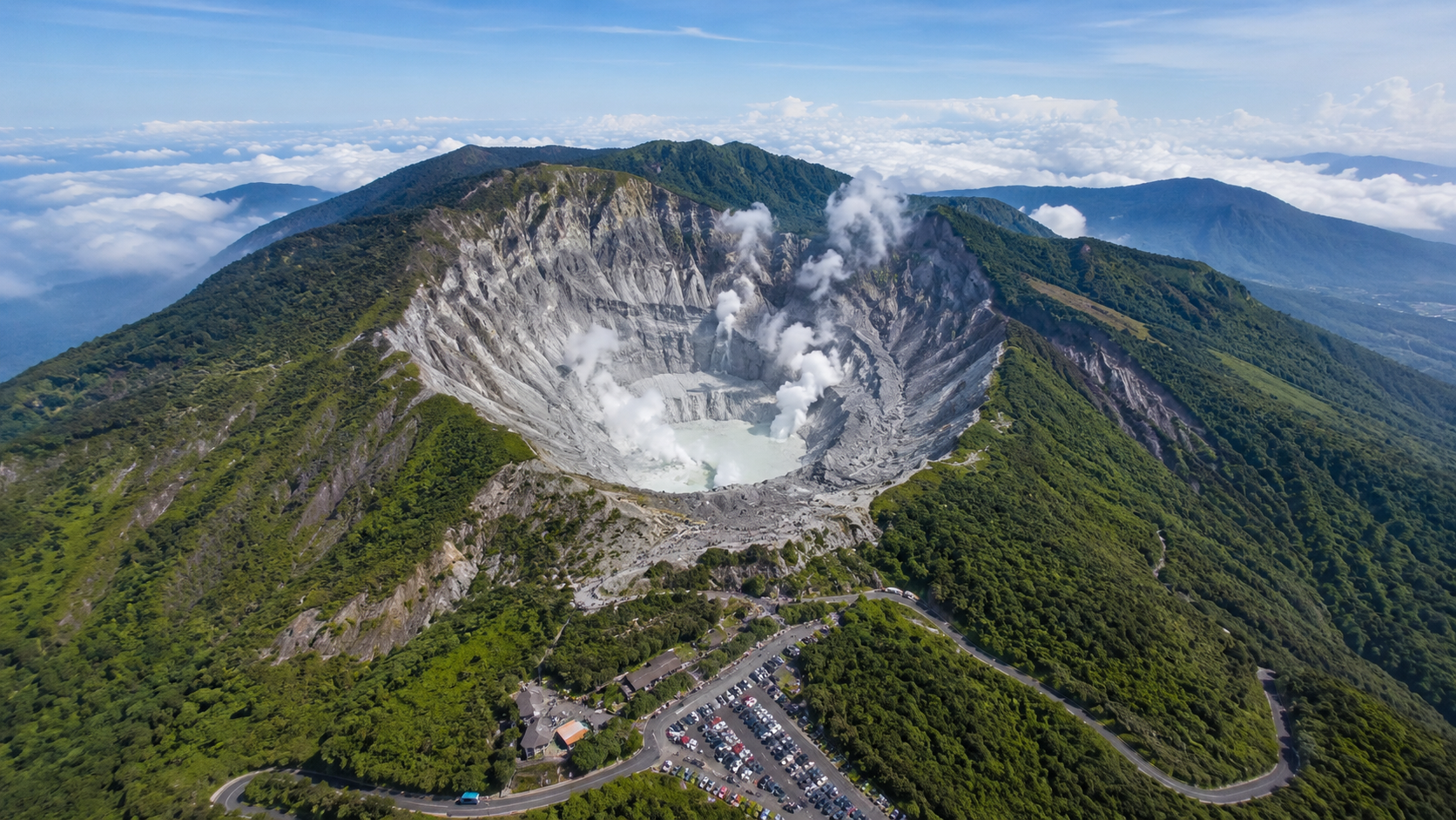 Tangkuban Perahu Volcano & Whoosh Bullet Train Return to Jakarta