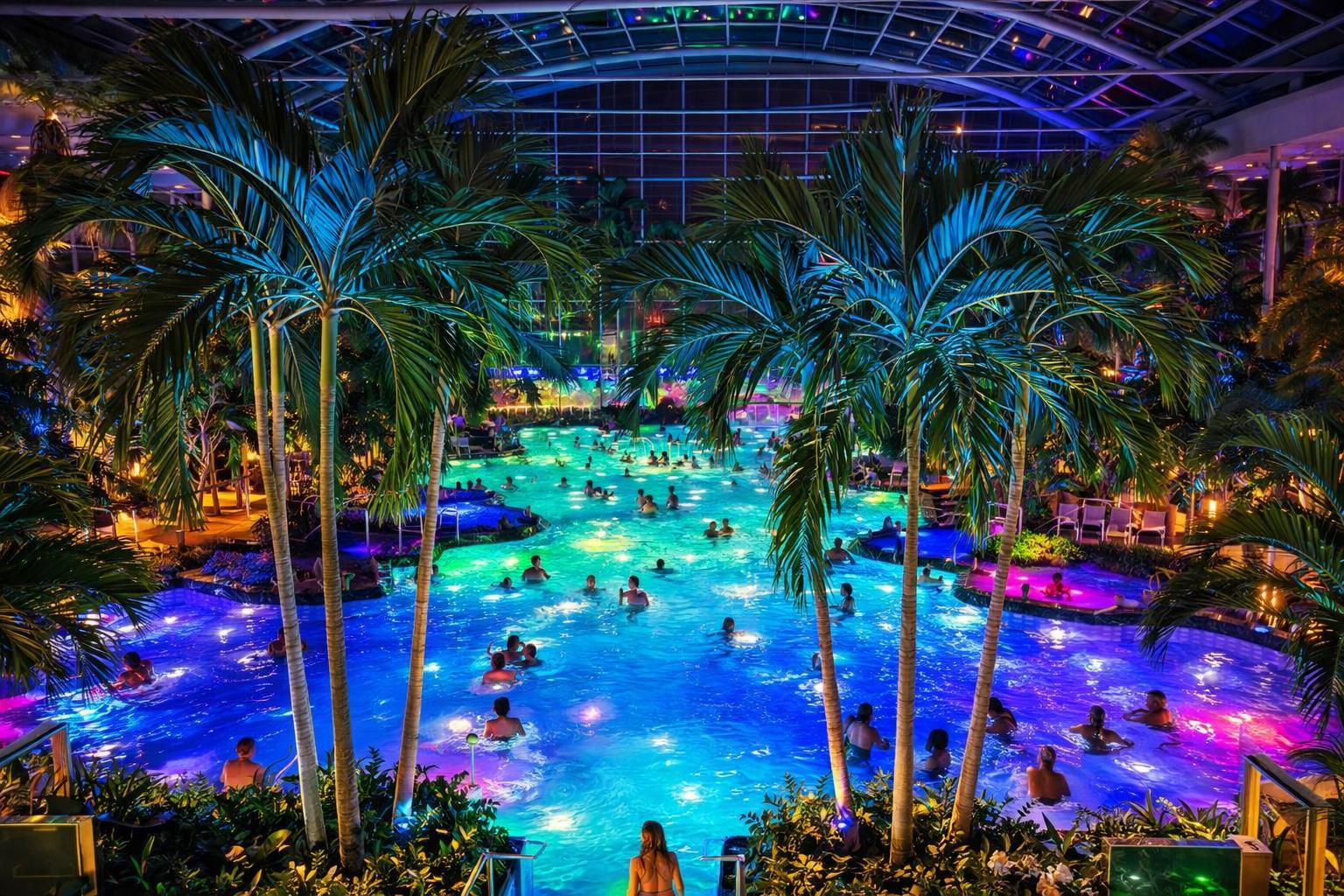 Bucharest Evening Spa Experience: Therme Night Show & Transfers