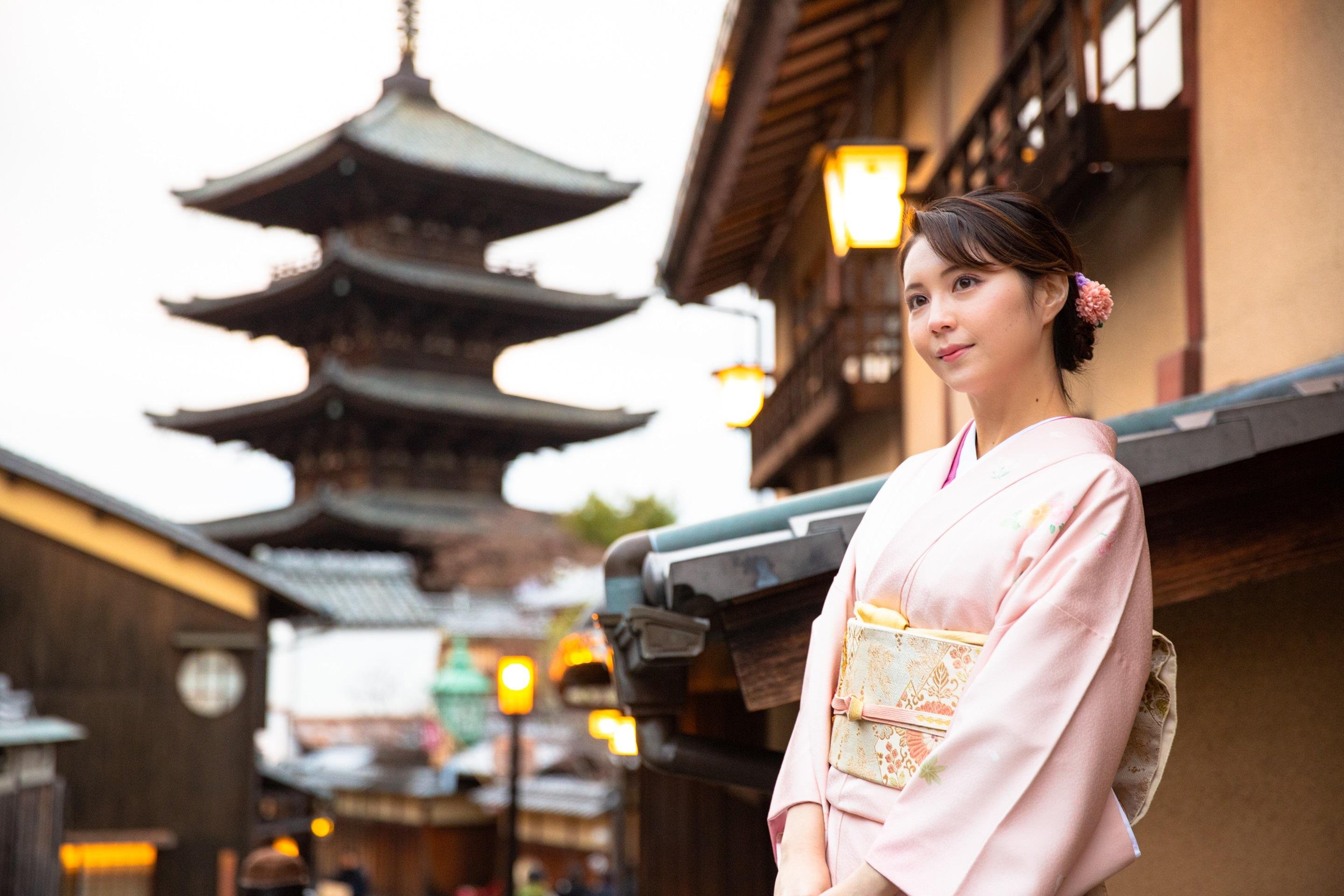Kyoto Machiya teceremoni & valbar kimonohyra