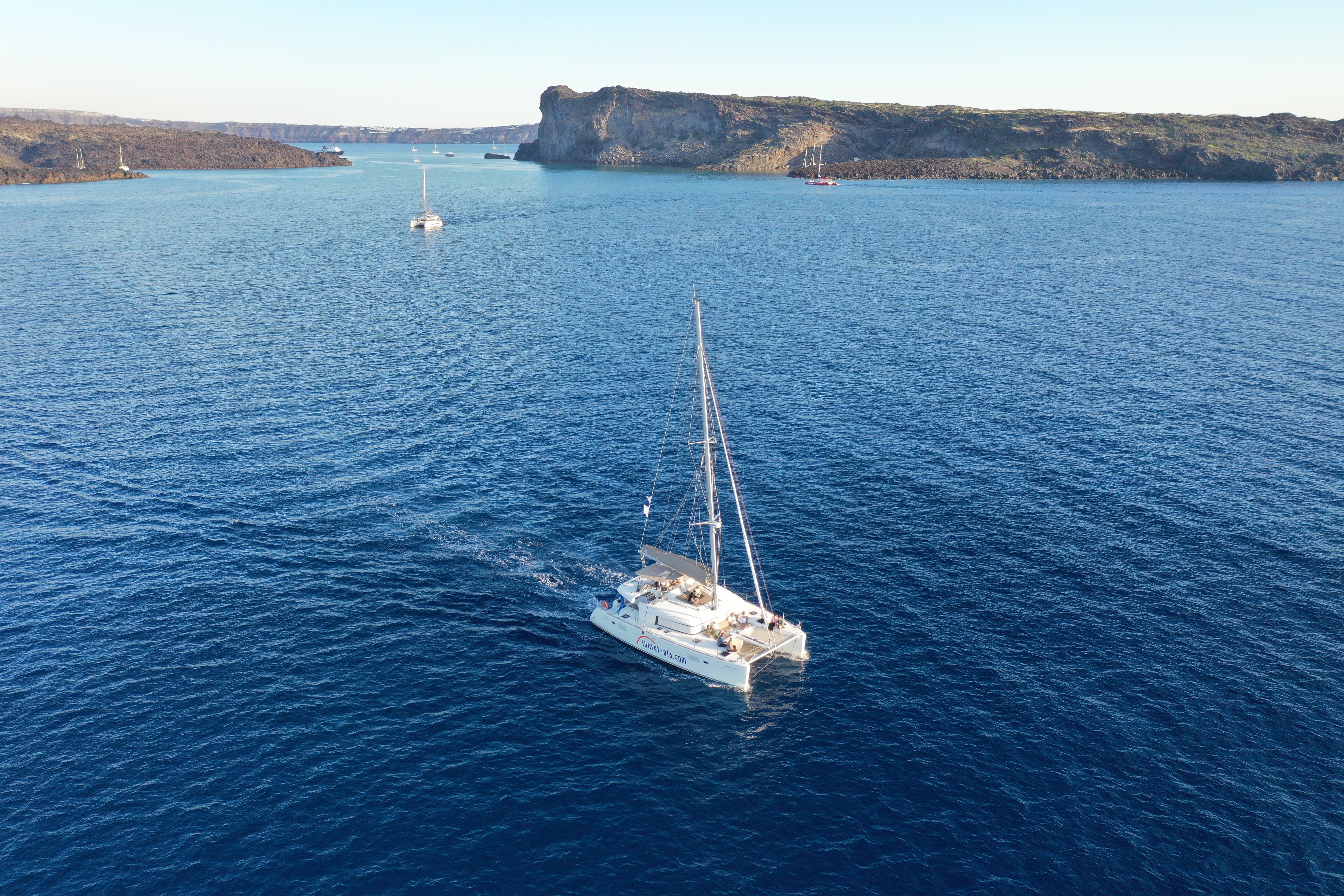 Santorini Catamaran Cruise with BBQ & Unlimited Drinks