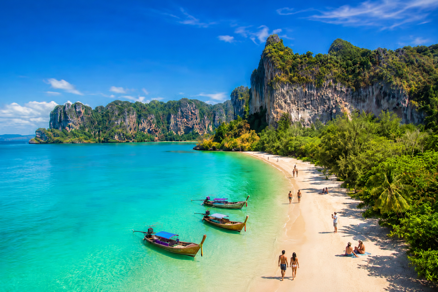 Krabi Airport to Railay Beach: Private Transfer & Boat Combo