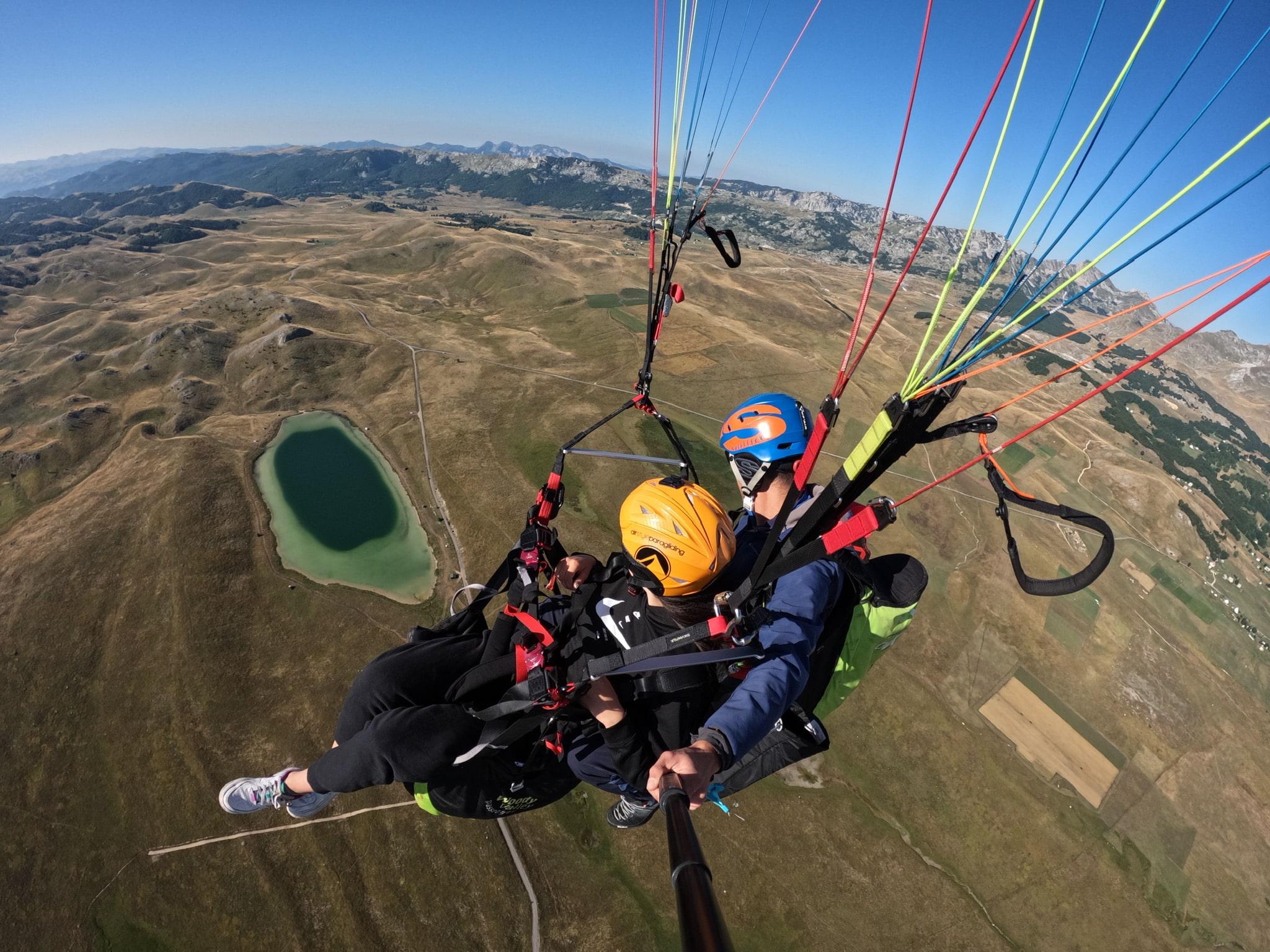 Winch-Launch Tandem Paragliding over Durmitor