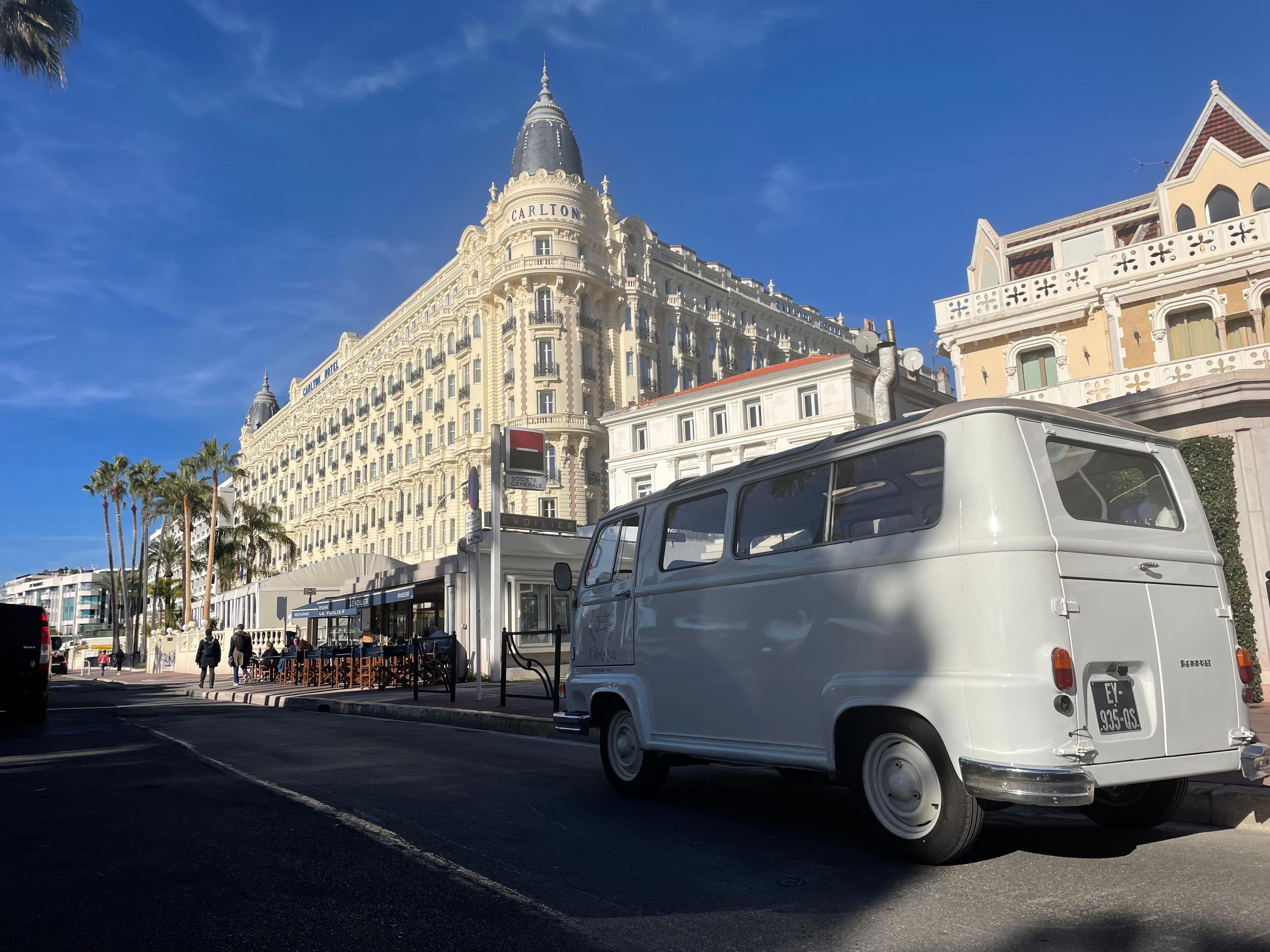 Vintage Bus Journey Through Cannes