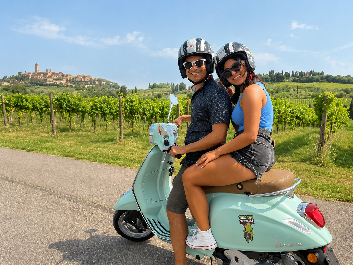 San Gimignano vespa tour Tuscany Chianti countryside — image 1