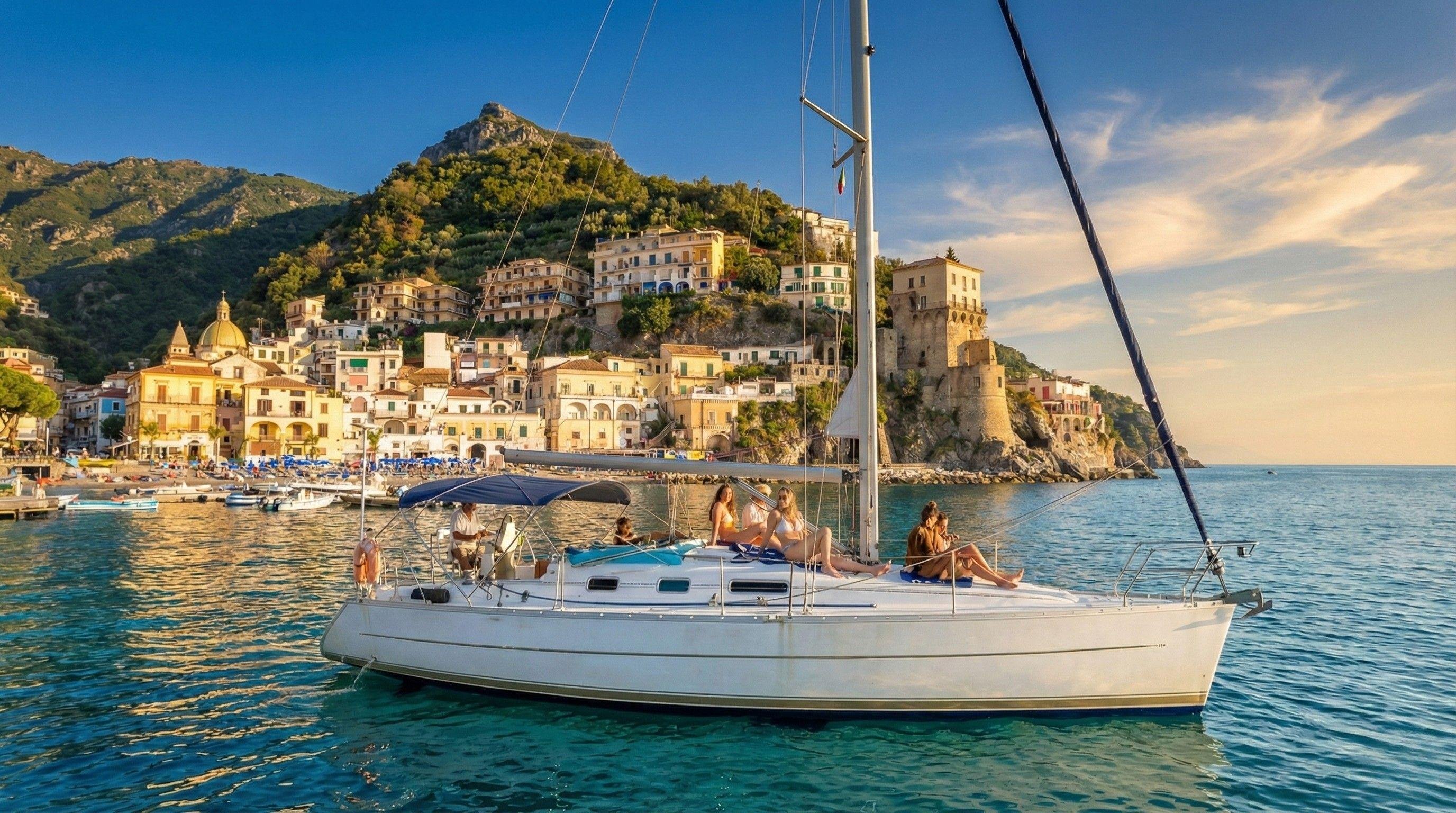 Amalfi Coast Sailboat Adventure from Salerno with Lunch