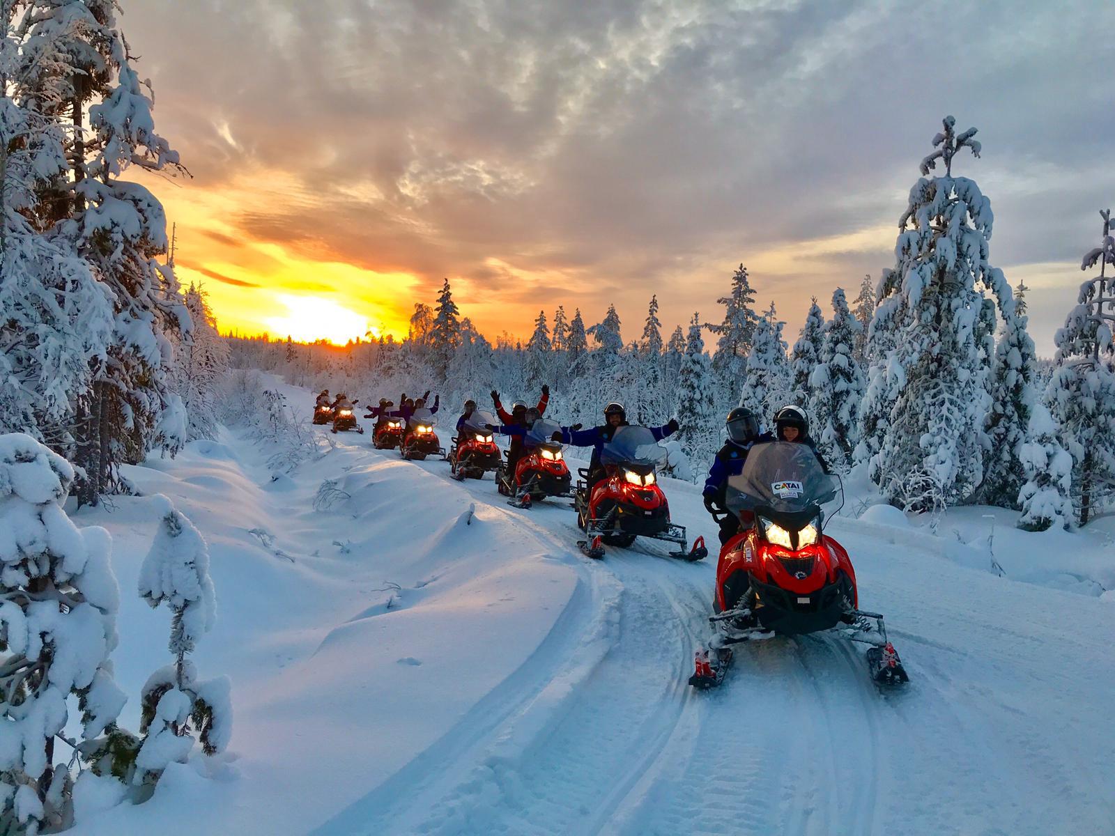 Ruka Scenery Snowmobile Safari