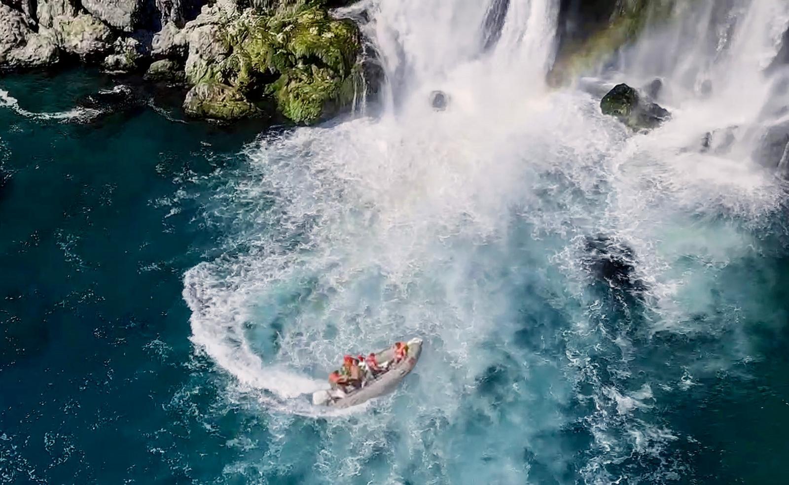 Antalya Düden Party Boat with Zodiac Cave & Waterfall Adventure