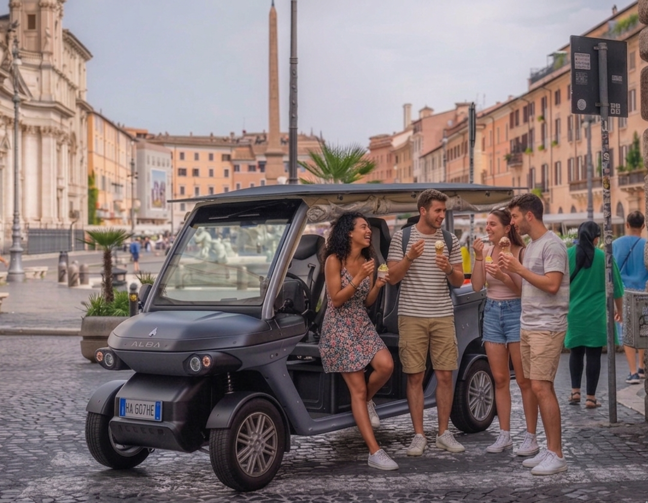 Rome Private Golf Cart Sightseeing Tour