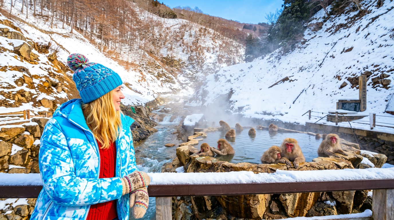Snow Monkeys & Zenkoji Temple Day Trip from Shinjuku (Lunch Included)