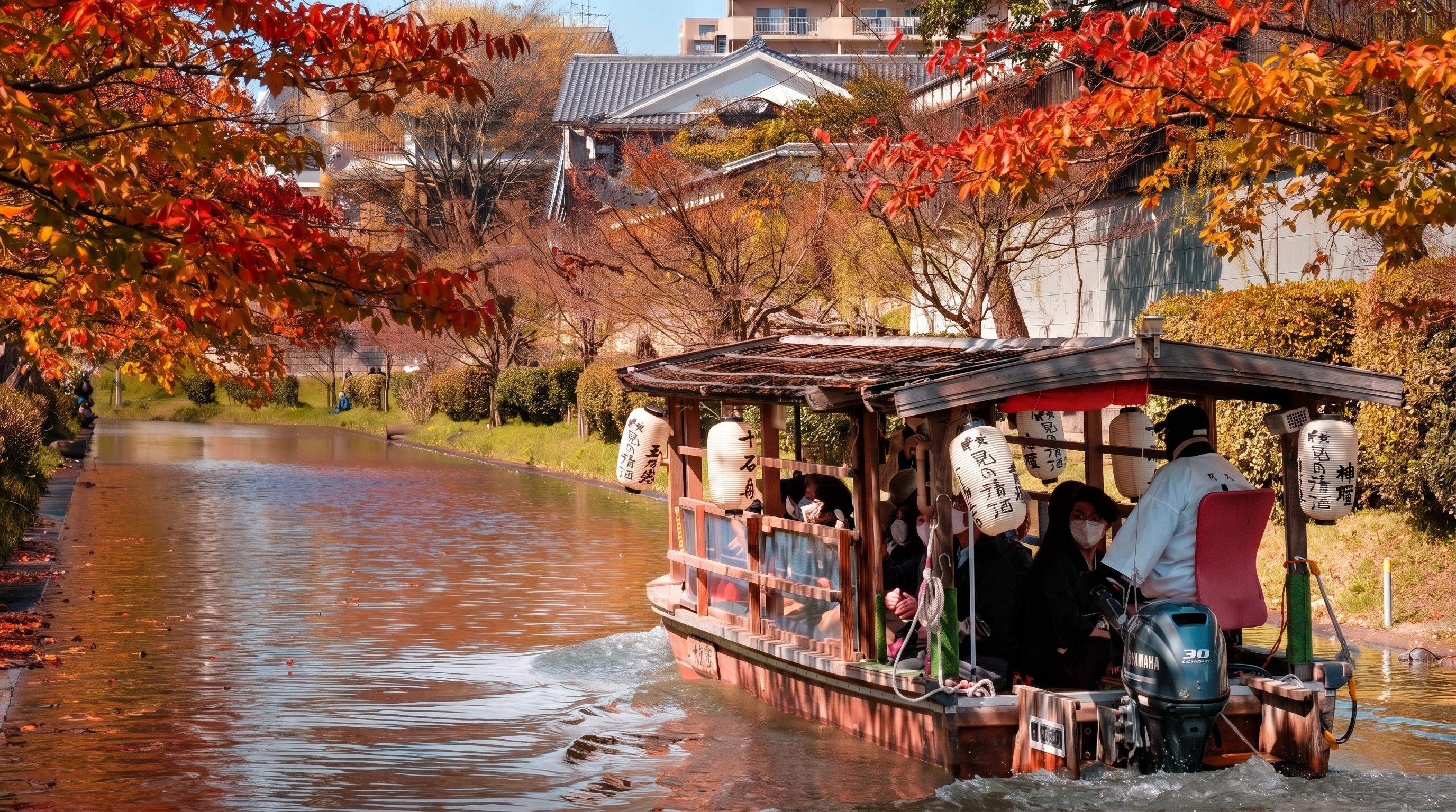 Kyoto Fushimi Sake District Walking Tour with Canal Boat Ride