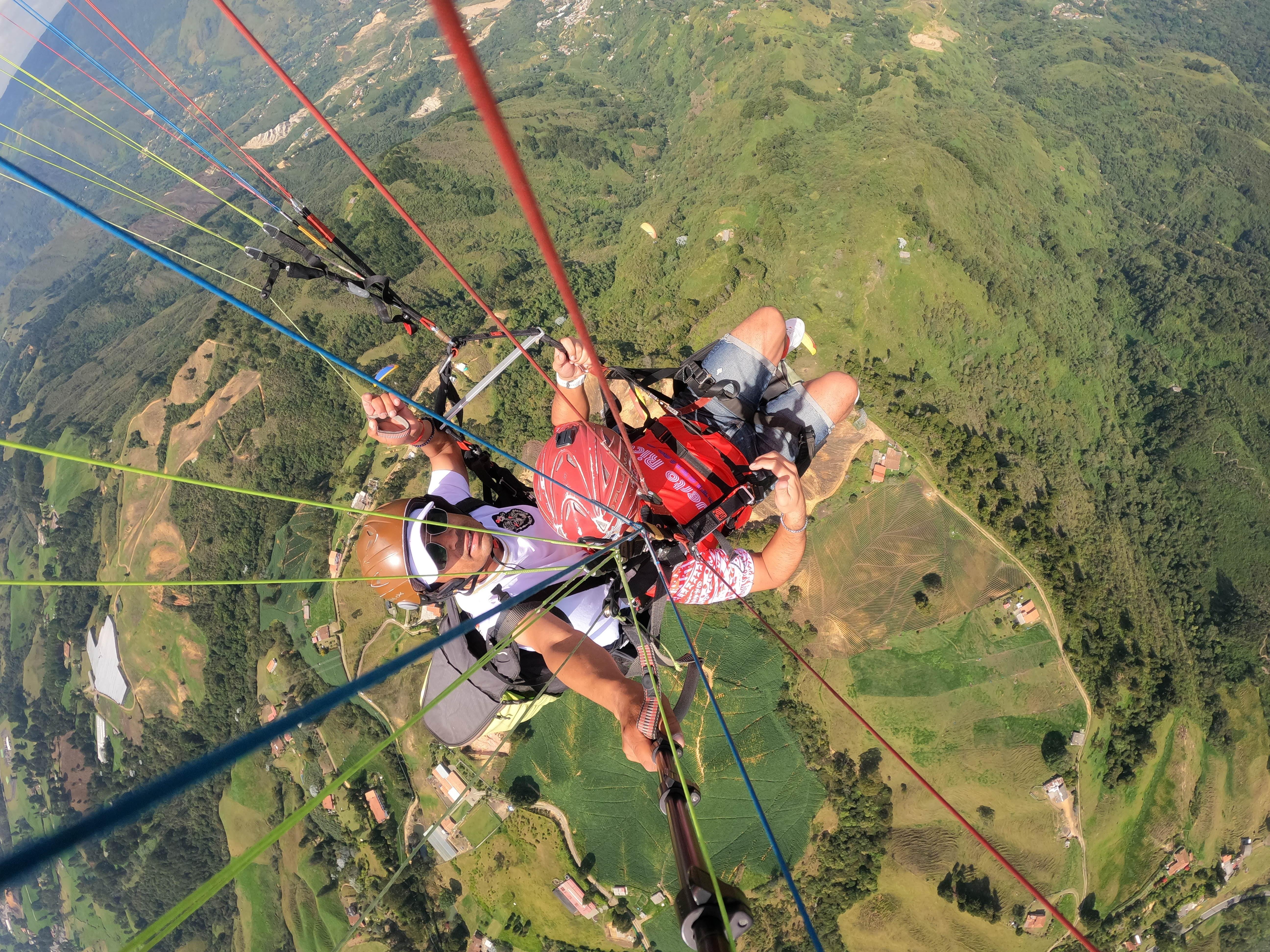 Paragliding Flight over San Félix near Medellín with GoPro Photos & Video