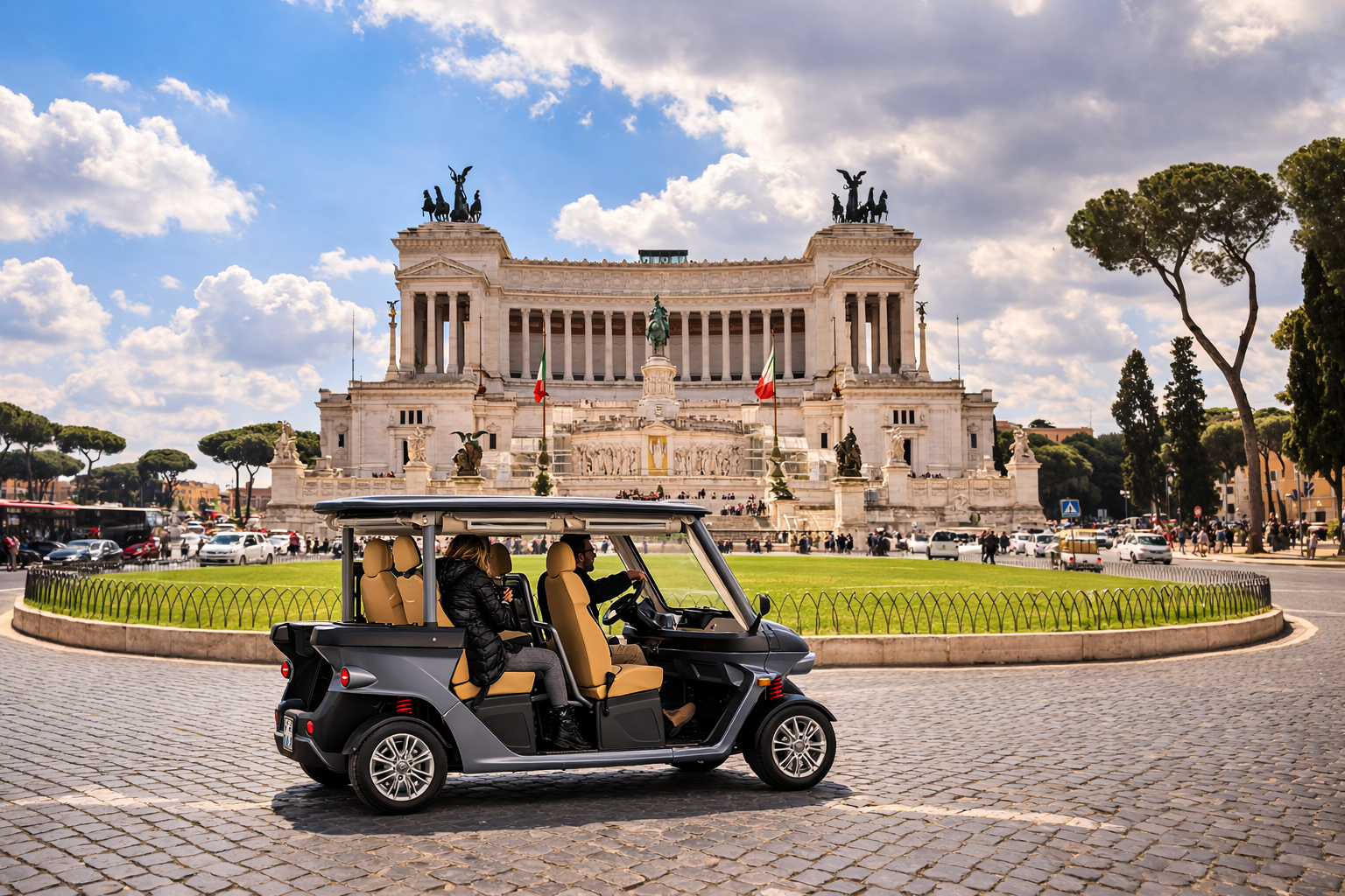 Rome Private Golf Cart Tour: 3-Hour Custom Sightseeing