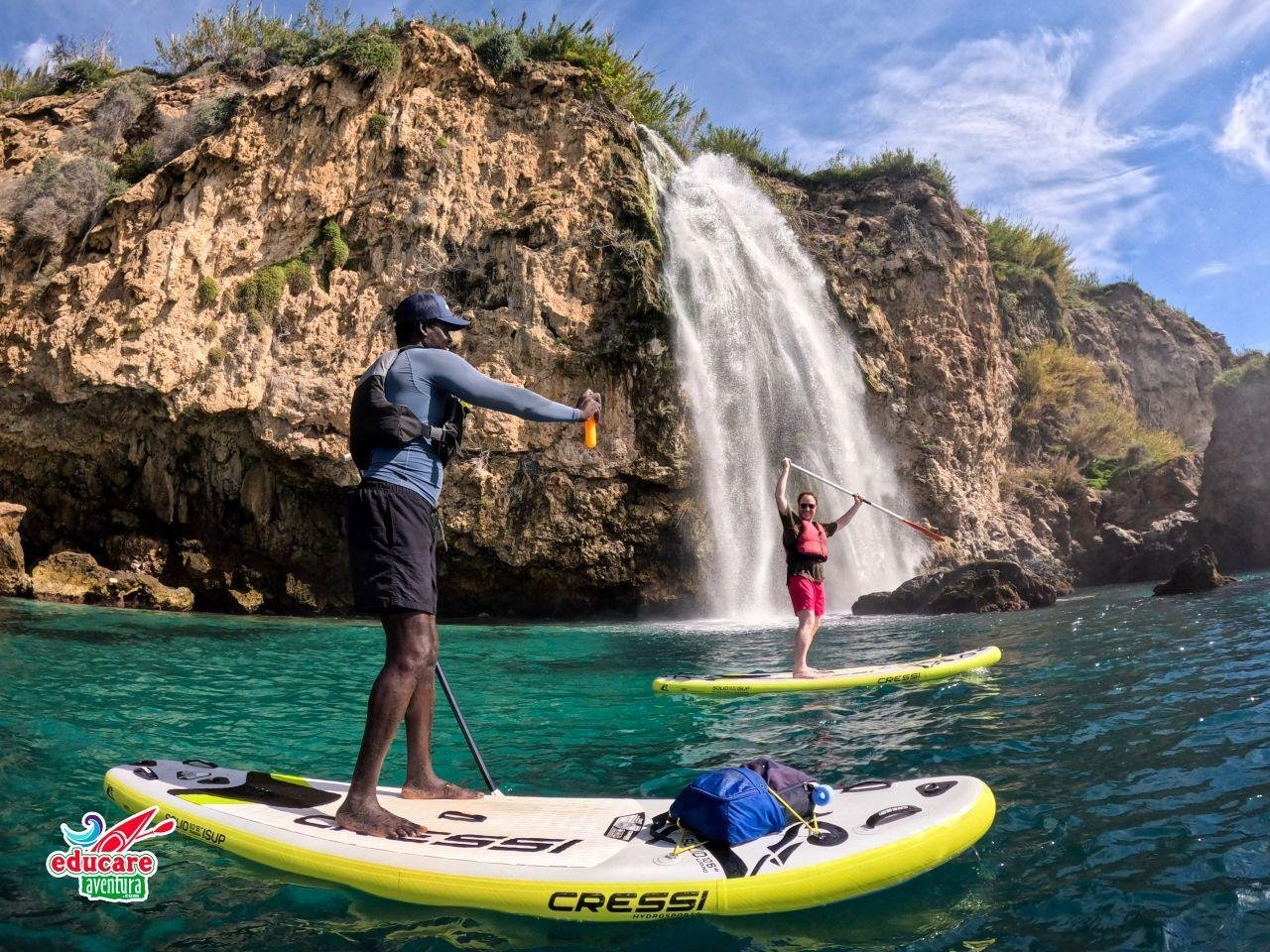 Maro Paddle Surf Tour to Waterfall & Sea Cliffs