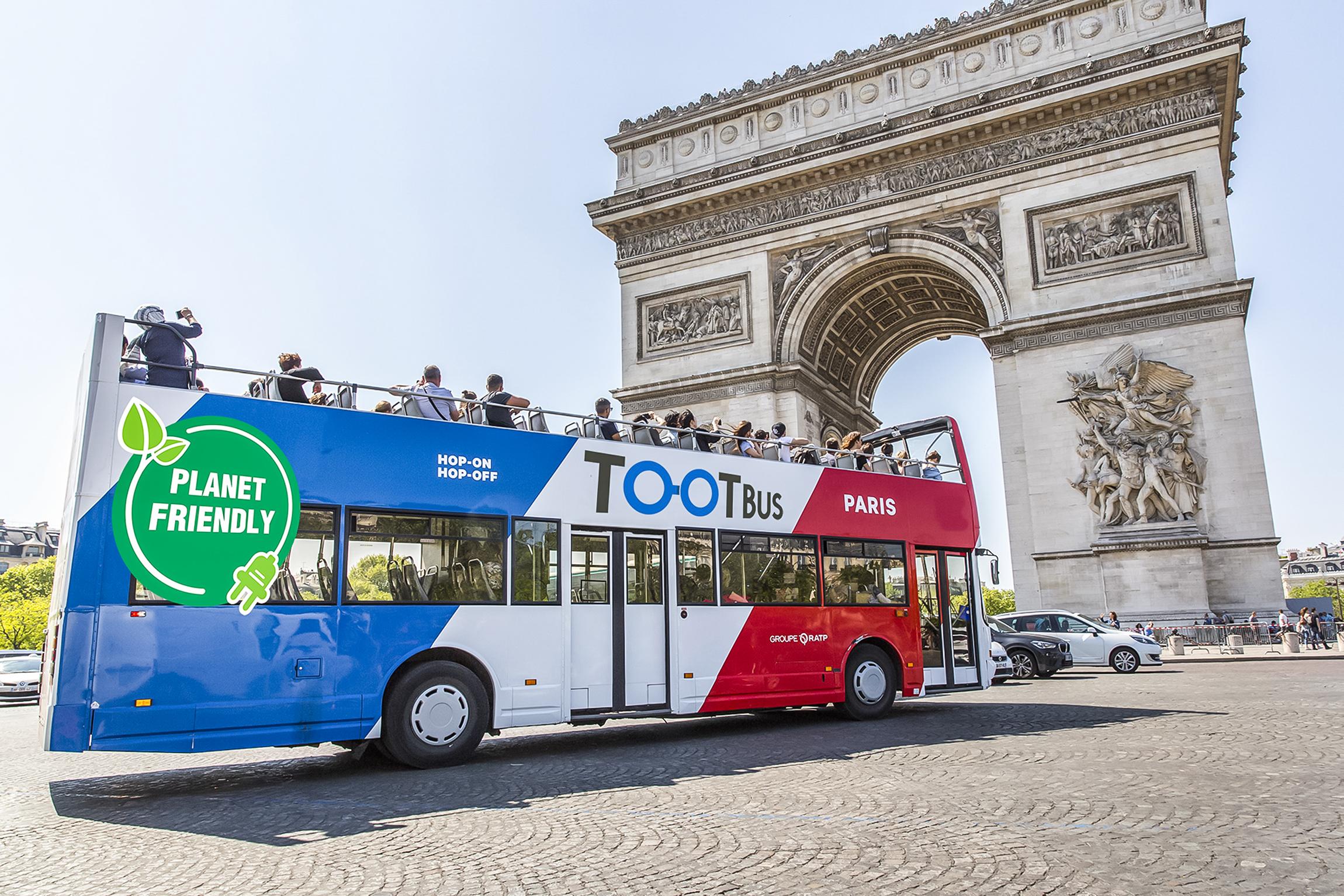 Paris Tootbus Hop-On Hop-Off Tour with Optional Seine Cruise