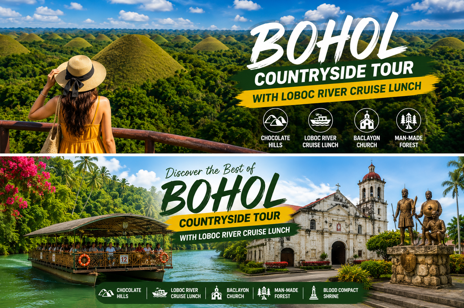 Bohol Countryside Adventure: Chocolate Hills & River Cruise