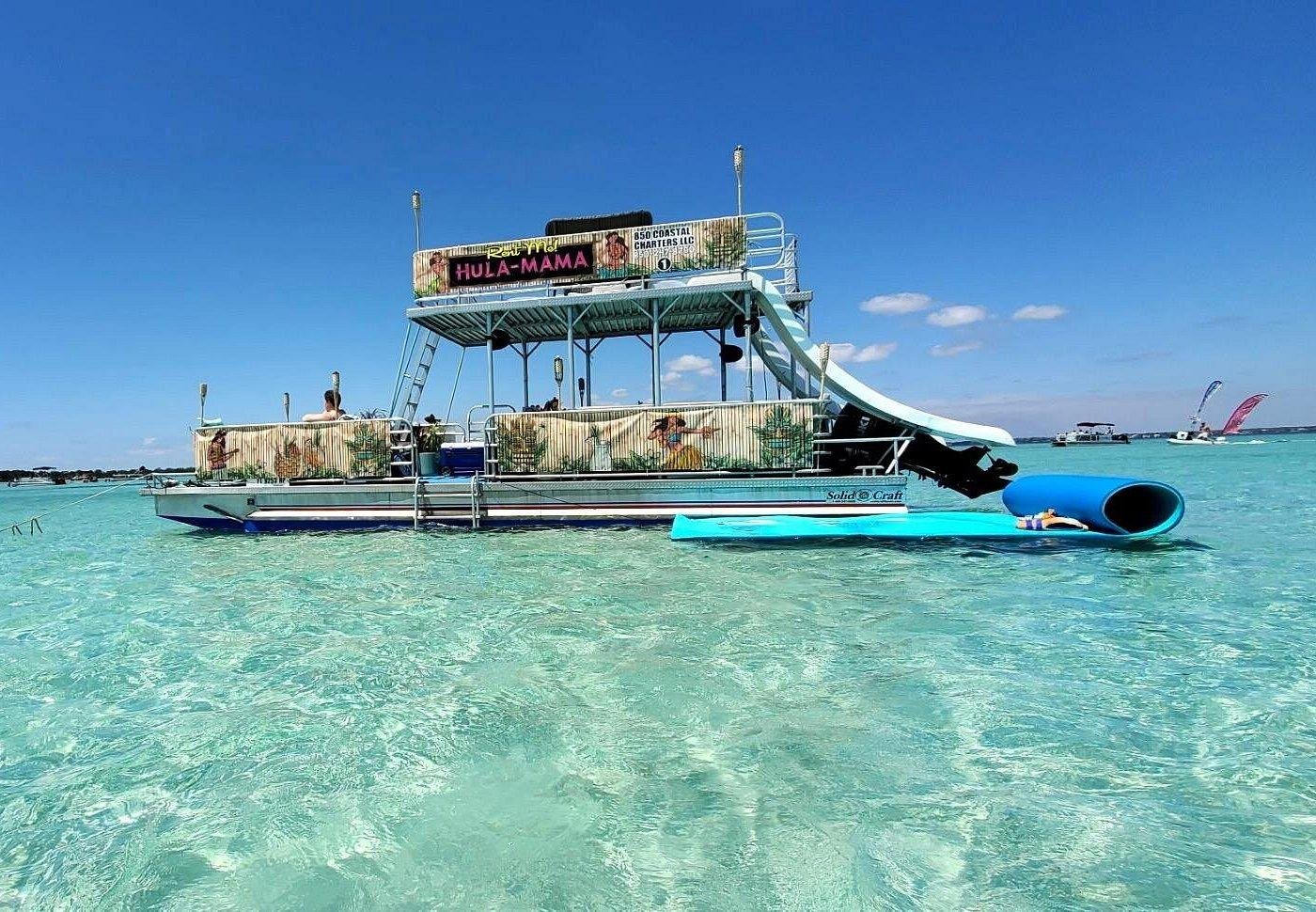 Crab Island Pontoon Charter with Water Toys
