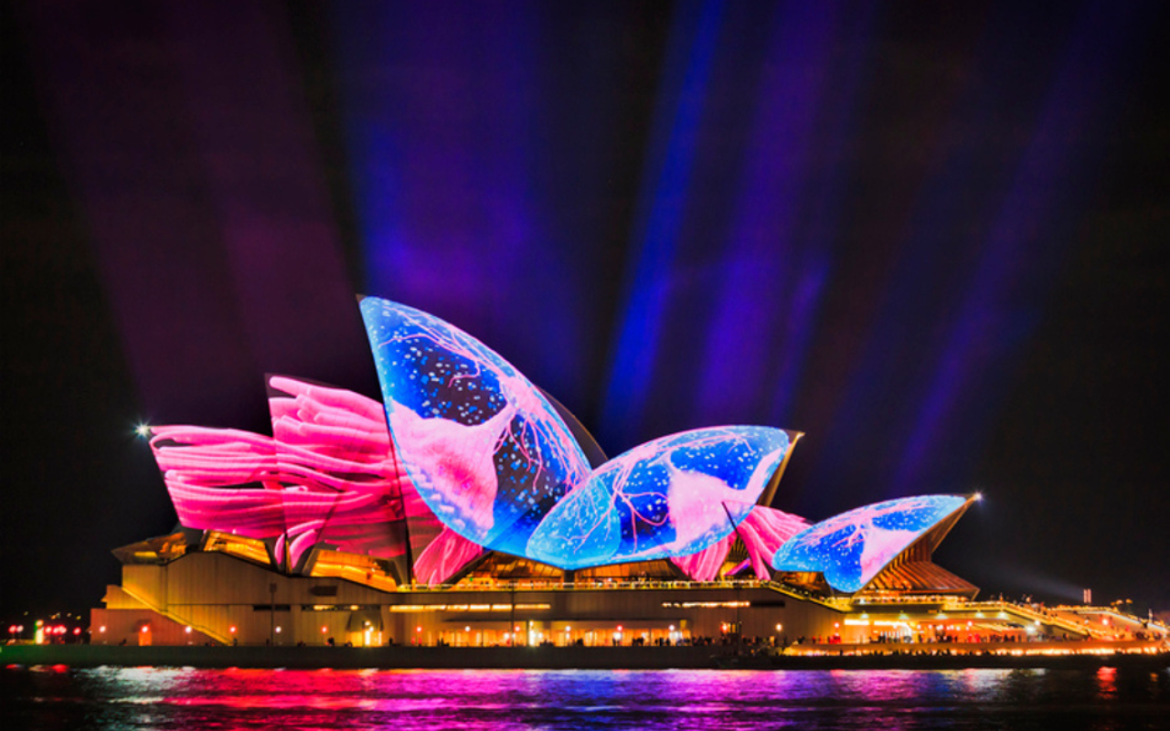 Vivid Sydney Slow Jet Boat Harbour Cruise