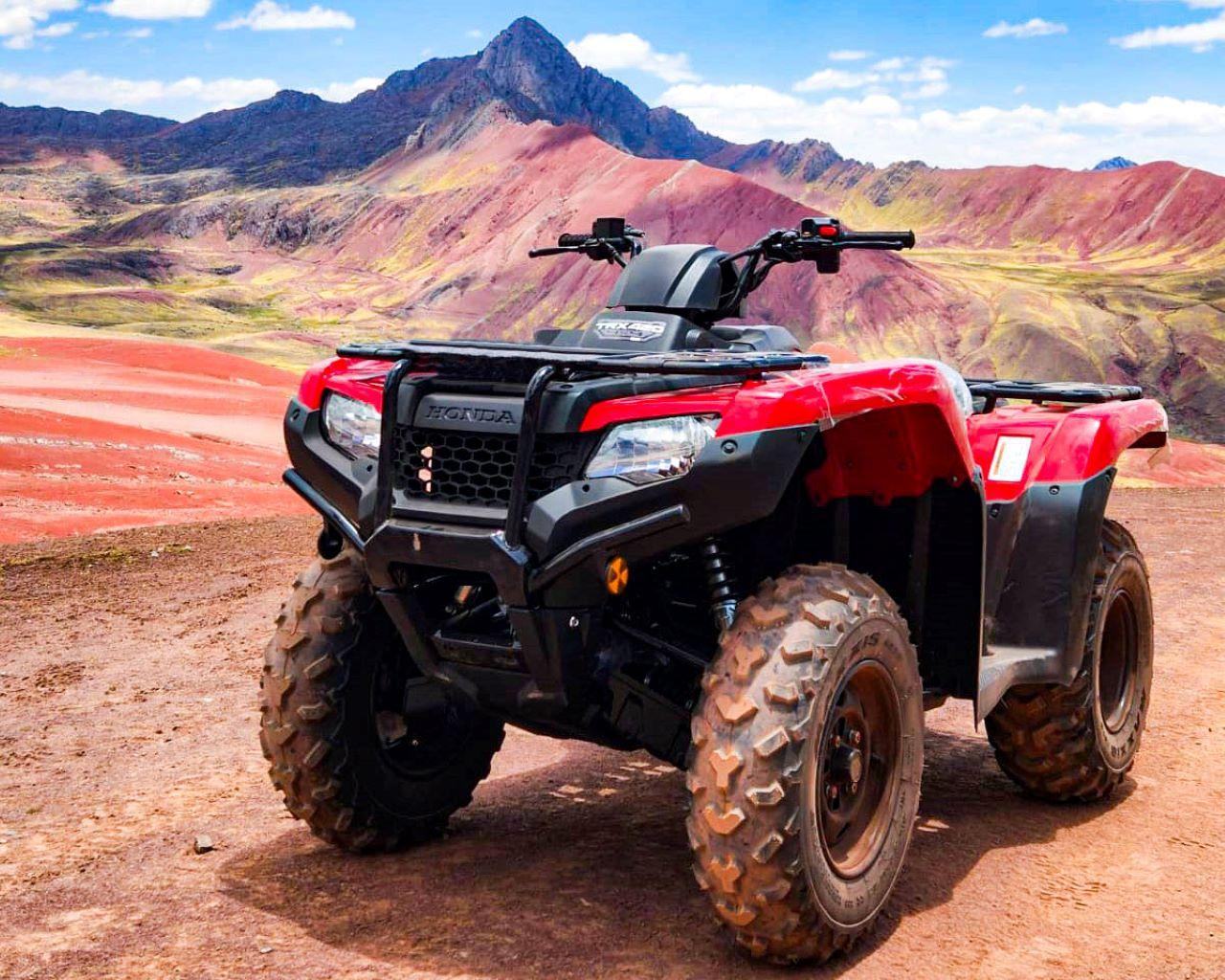 From Cusco: Rainbow Mountain and Red Valley ATV Tour.