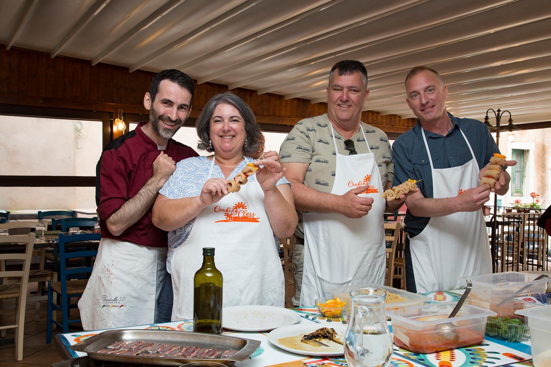 cooking class in Taormina — Taormina Sicilian Cooking Class with visit to local market