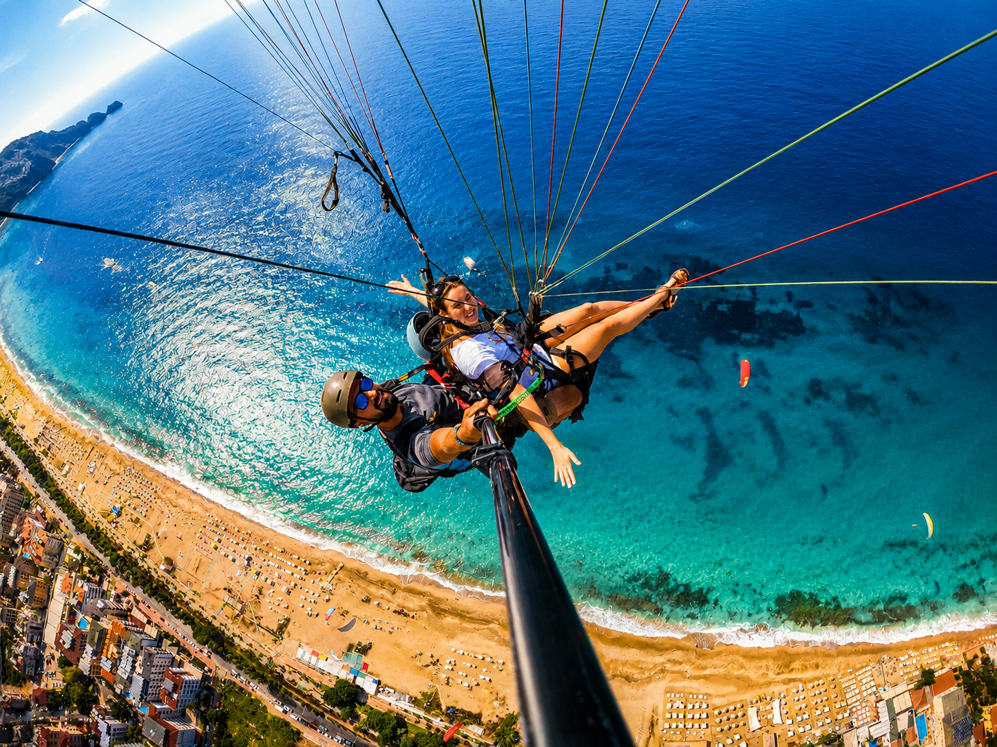 Tandem Paragliding Flight Over Alanya