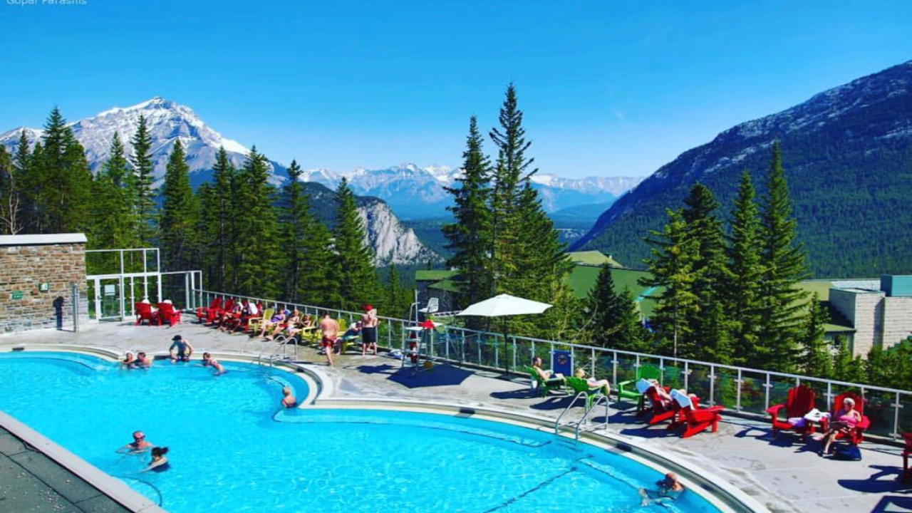 Banff Upper Hot Springs Sulphur Mountain mineral pool Rocky Mountains — image 6