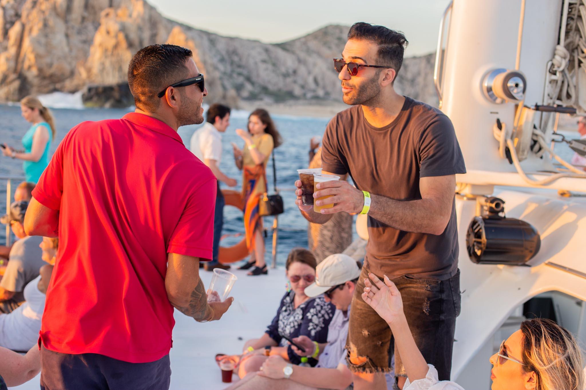 Cabo San Lucas Sunset Catamaran Cruise with Open Bar & Appetizers