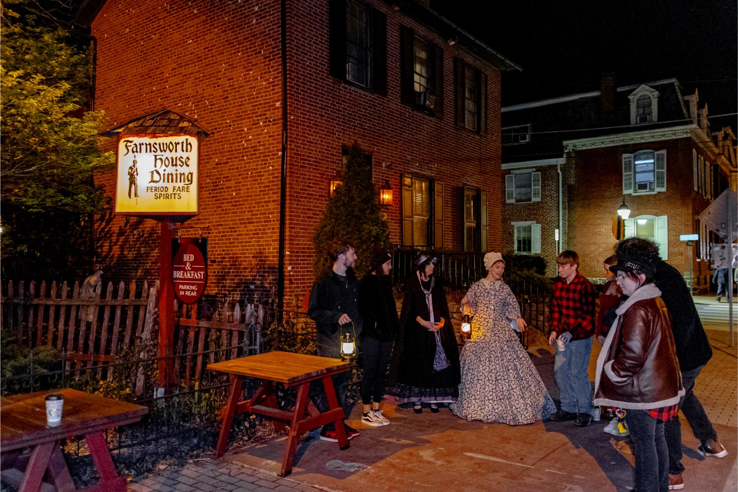 Gettysburg ghost tour at the Witness Tree, 150-year-old bullet holes from the Civil War battle