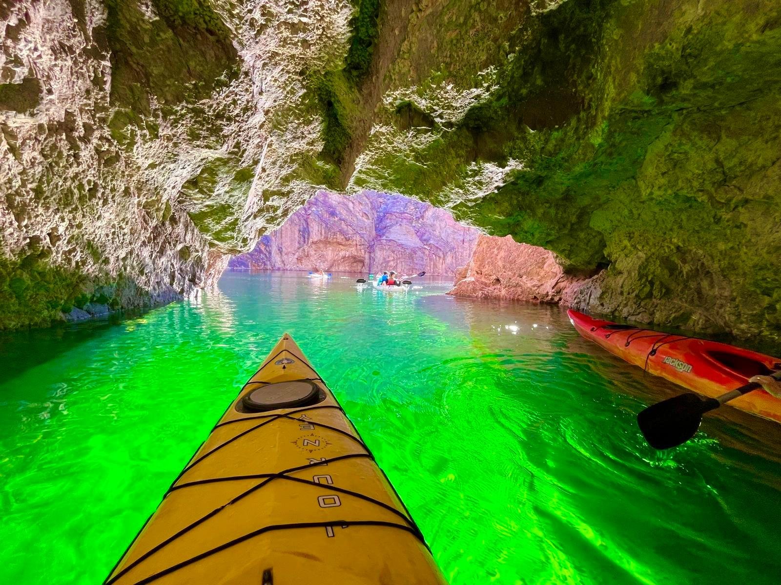 Emerald Cave Sunset Kayak Adventure with Campfire & Stargazing