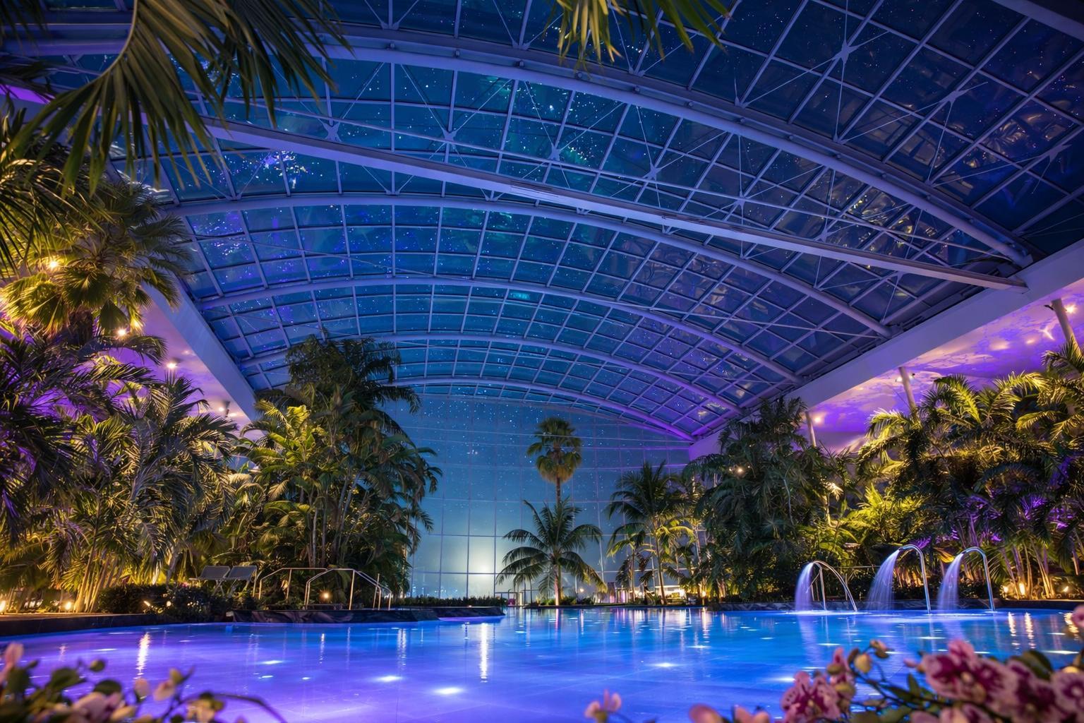 Bucharest Evening Spa Experience: Therme Night Show & Transfers