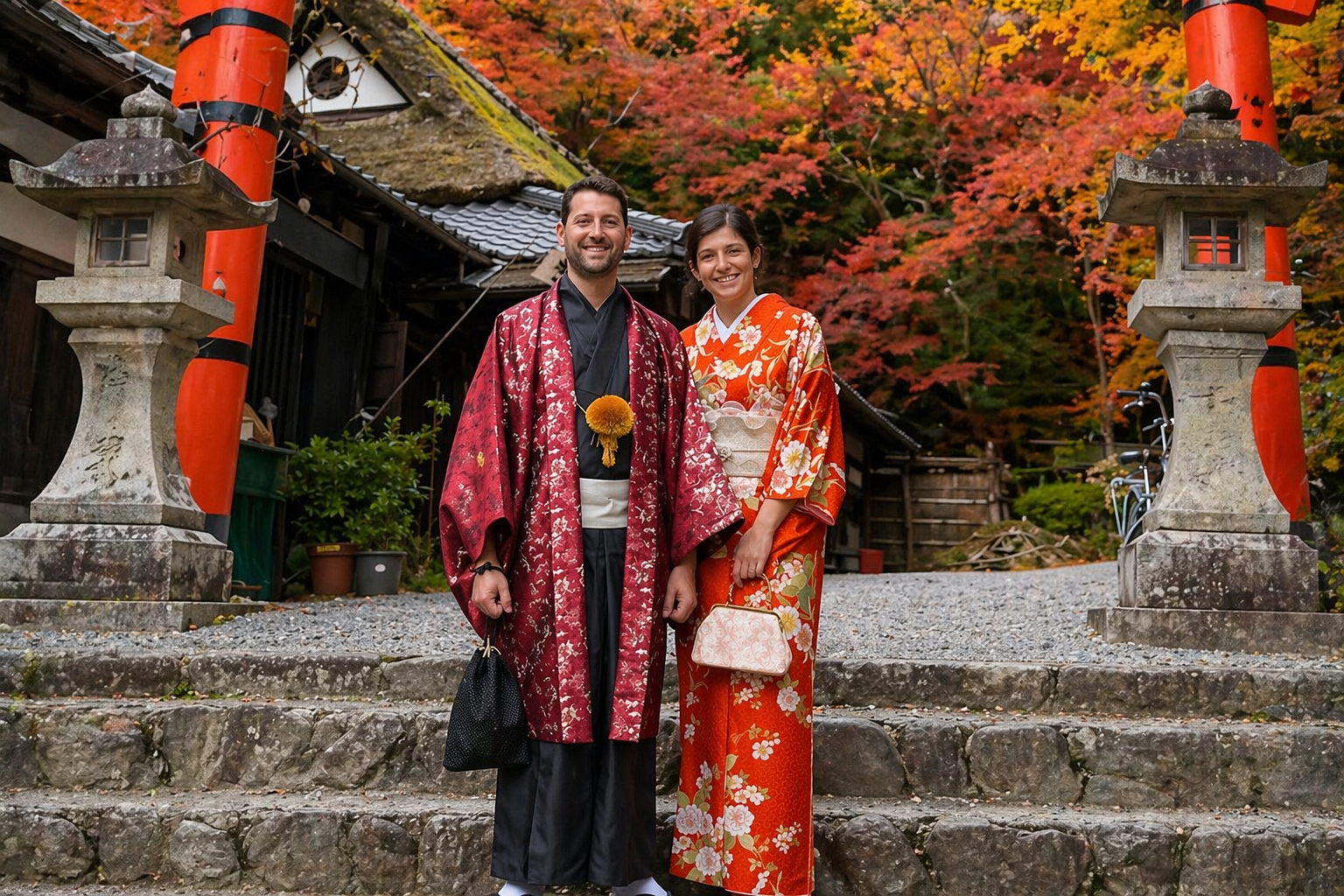 Aluguel de Kimono em Arashiyama com Penteado de Cortesia