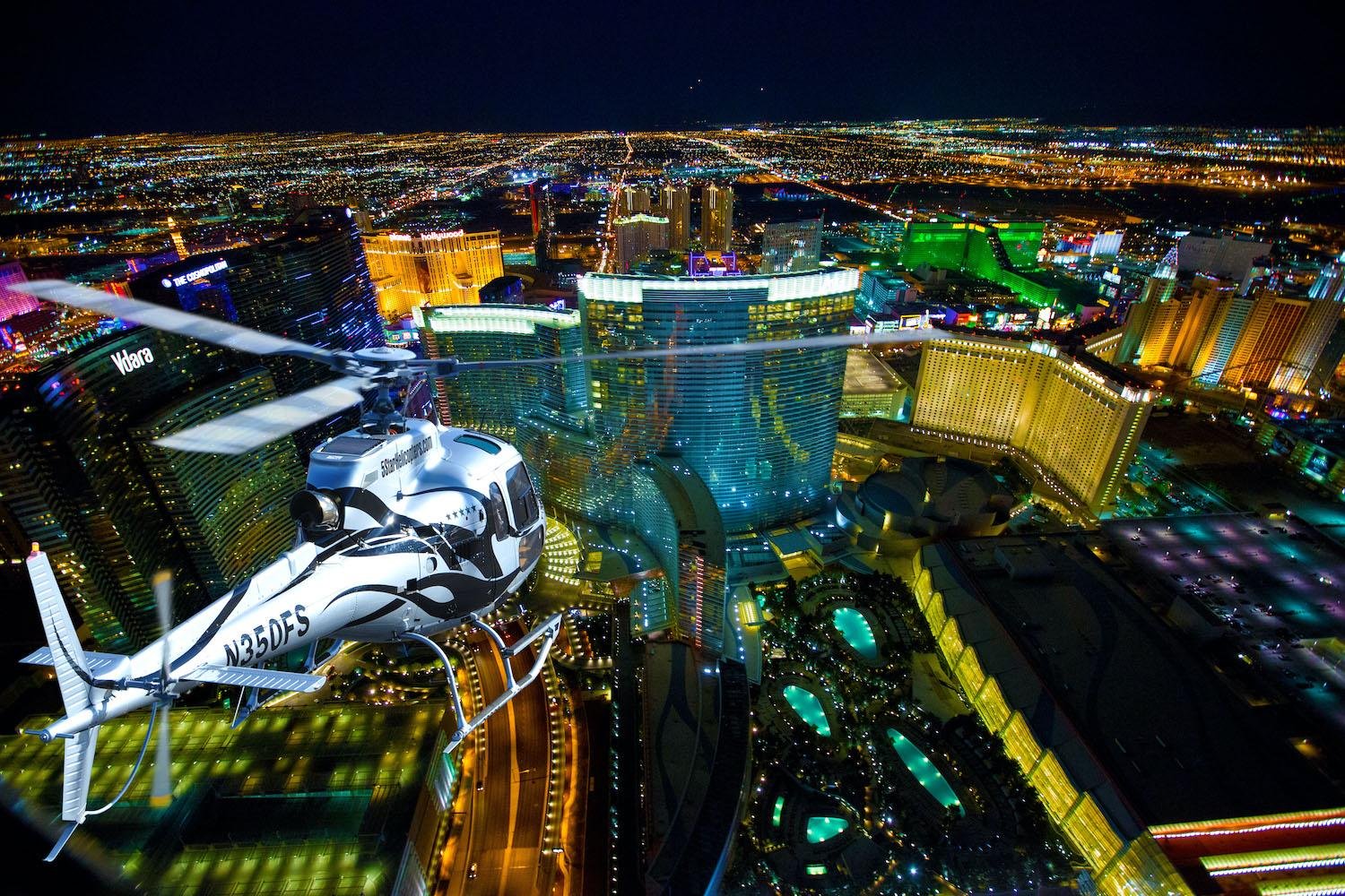Las Vegas Strip Night Helicopter Flight