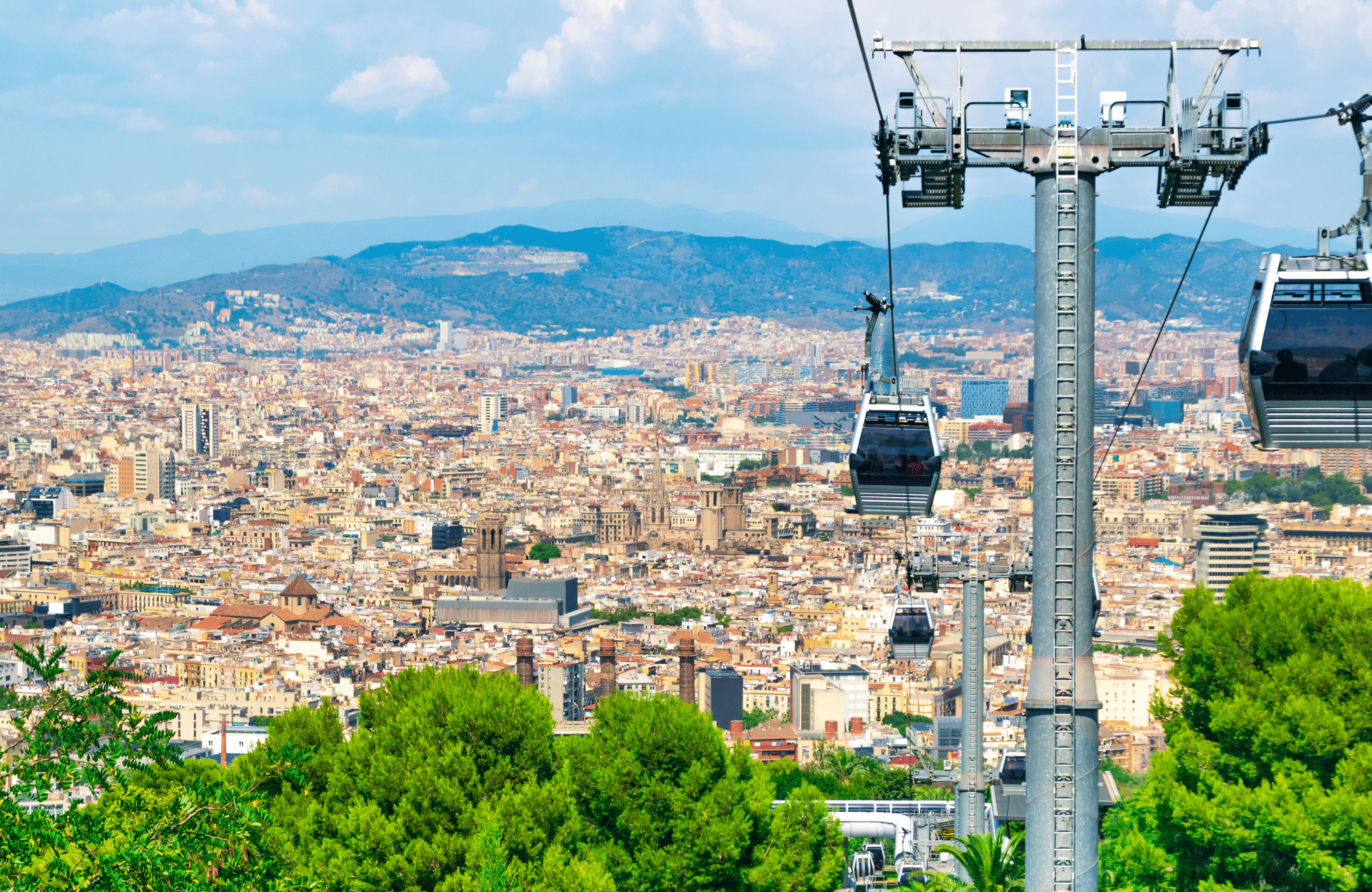 Barcelona Montjuïc Cable Car Ticket with Smartphone Audio Tours