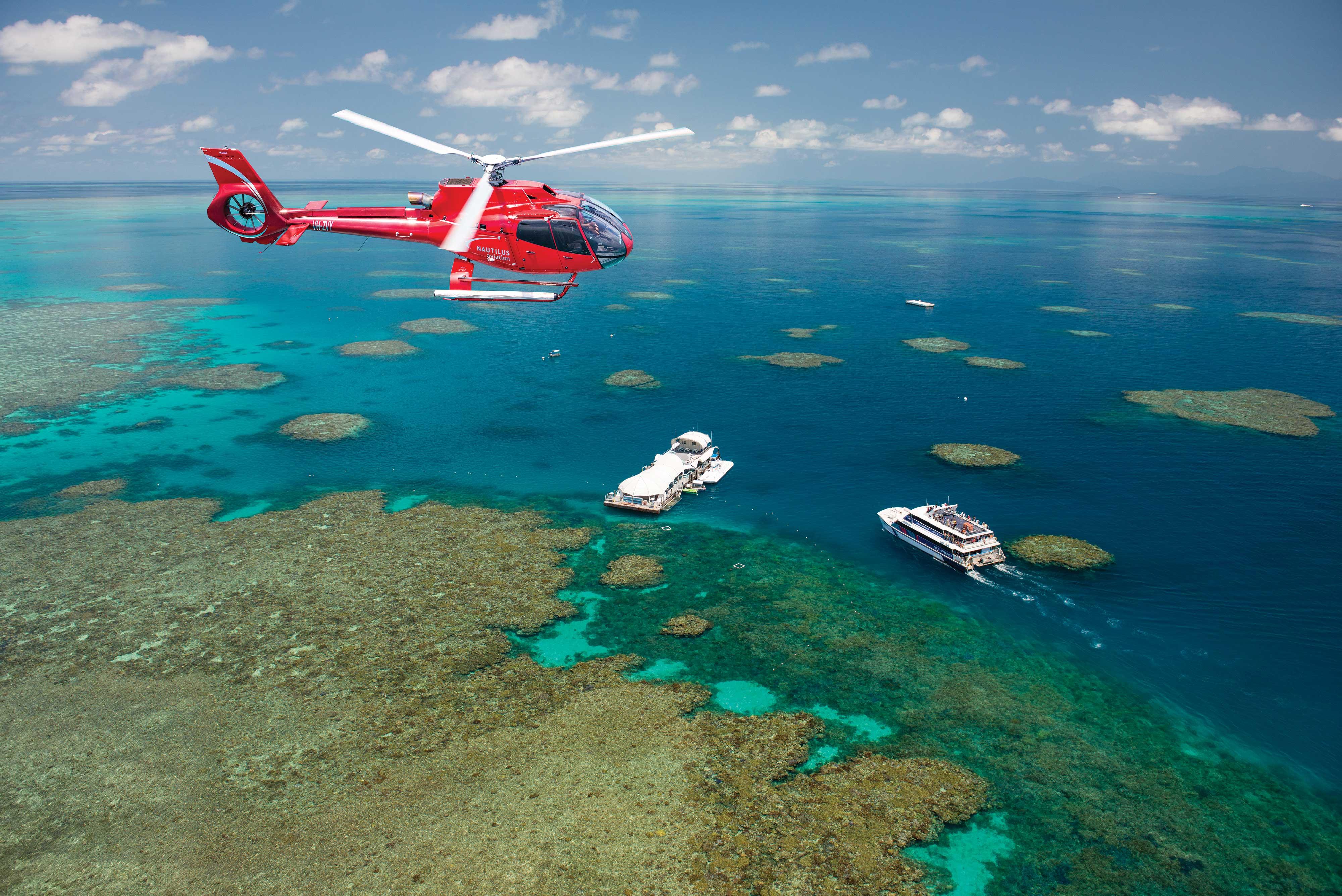 Great Barrier Reef Cruise with Helicopter Flight