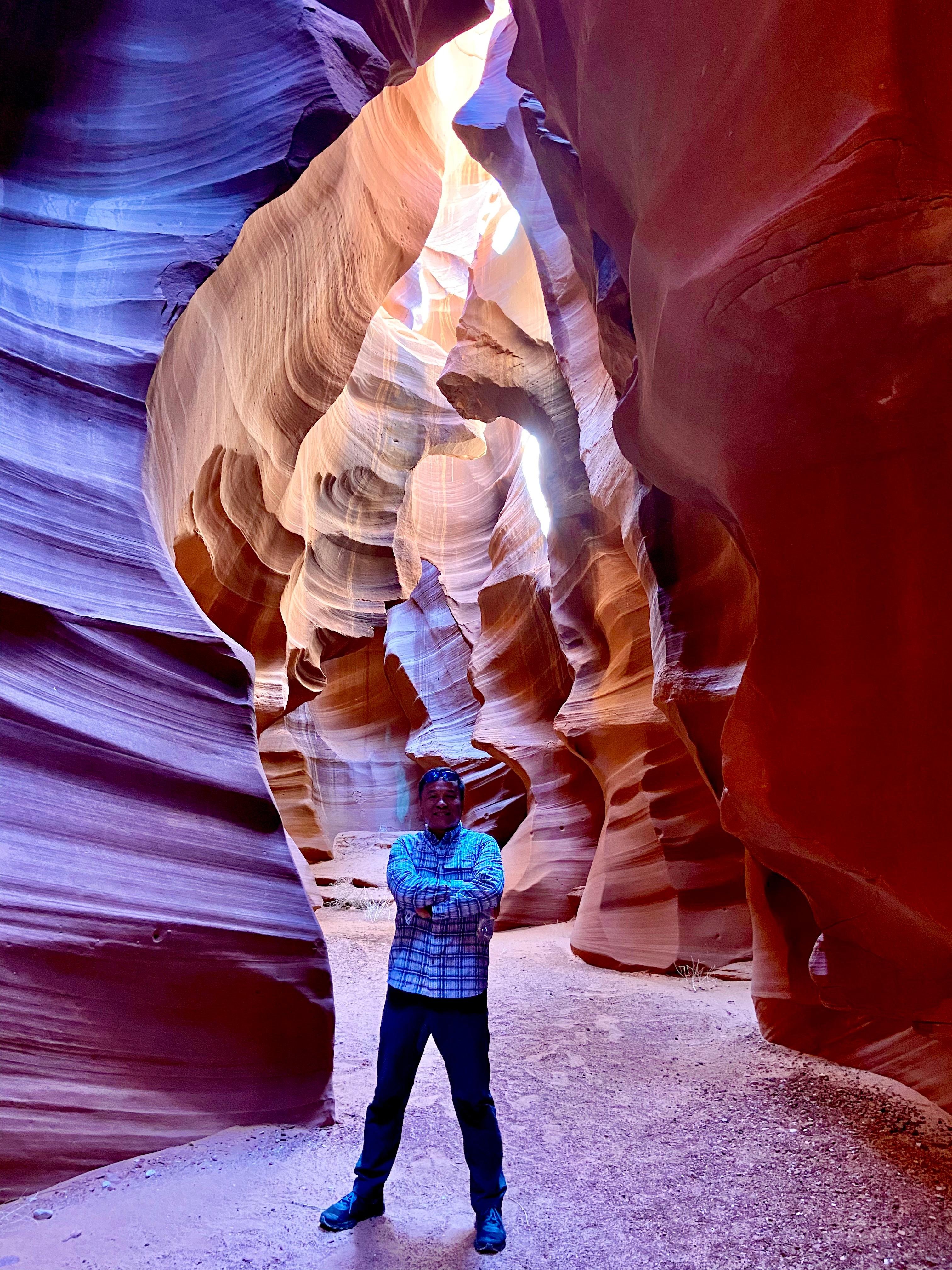 Upper Antelope Canyon light beams and sandstone walls — image 2