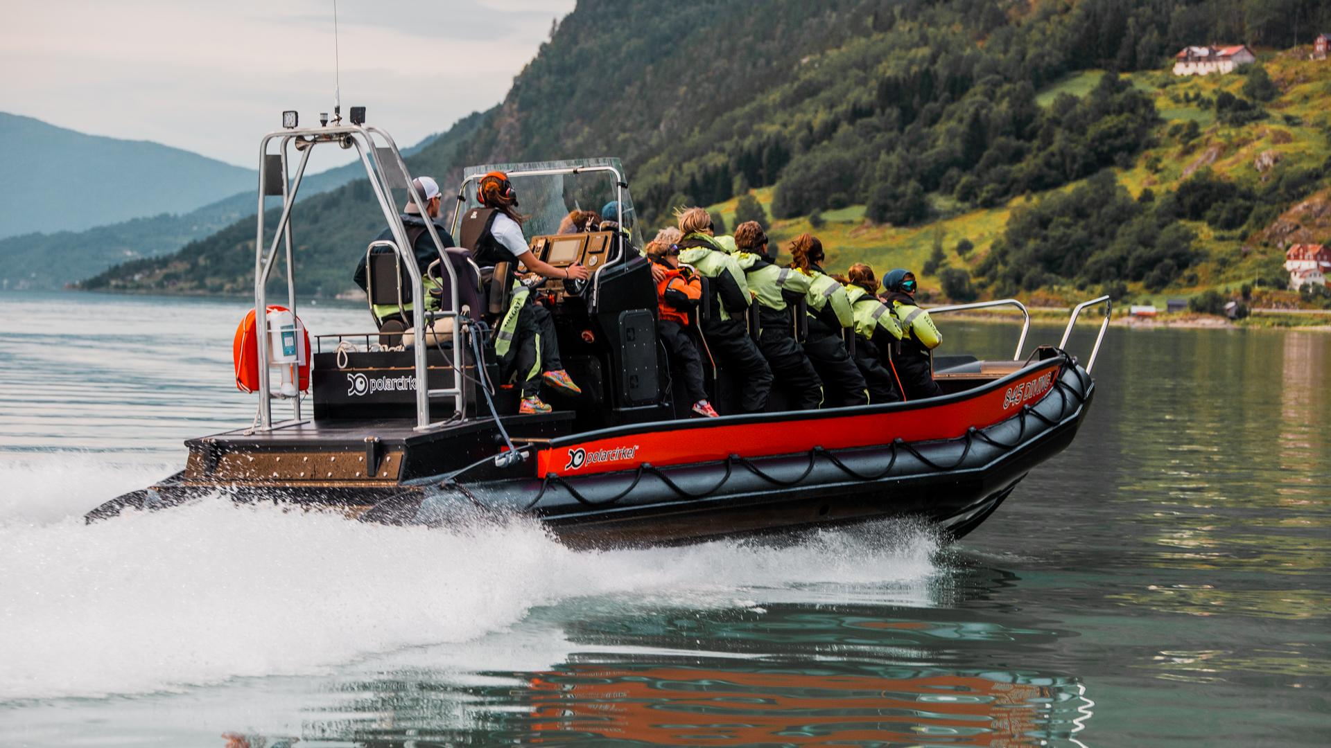 Lustrafjord RIB Tour with Feigefossen Waterfall Trek