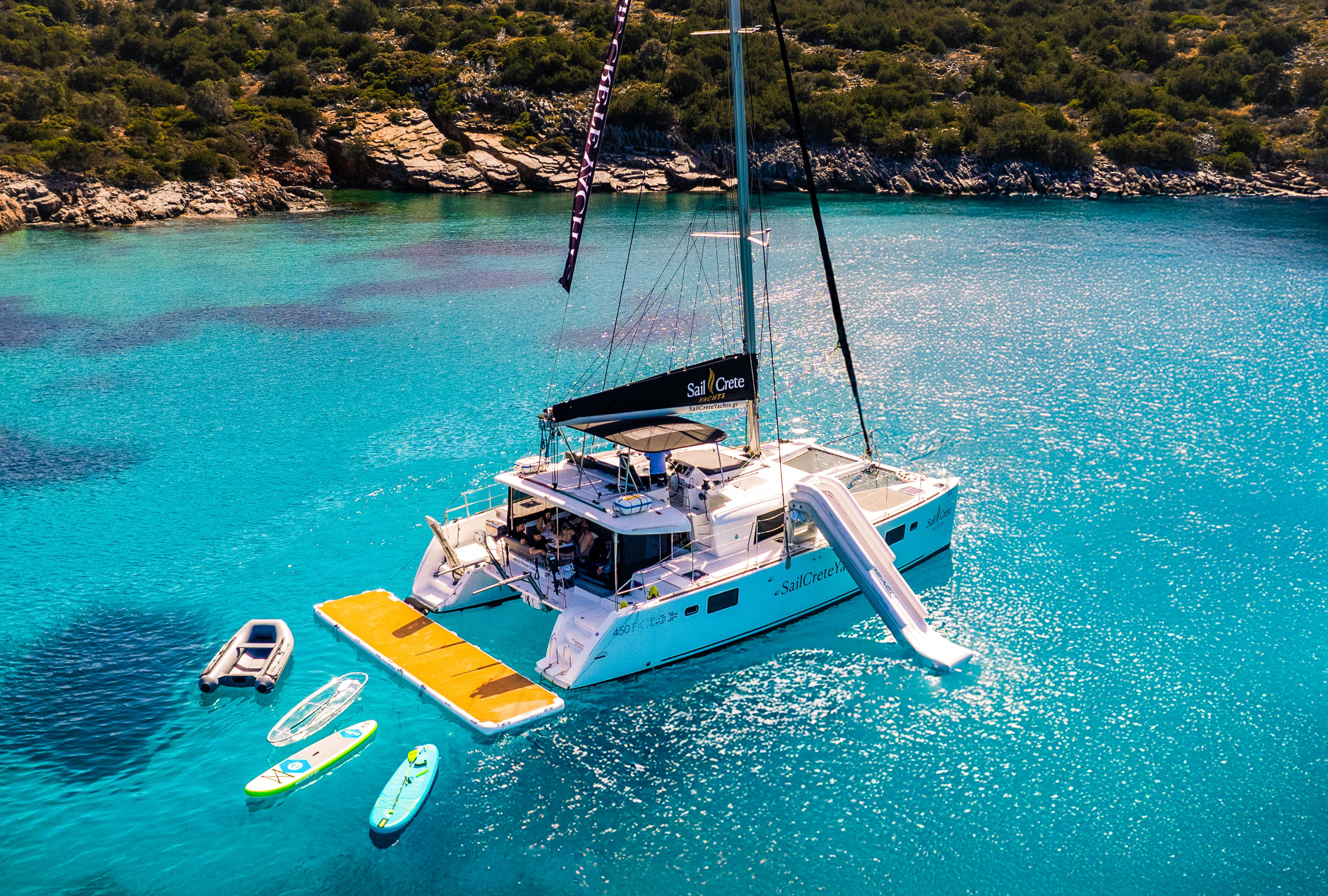 Agios Nikolaos Catamaran Day Sail with Lunch & Water Toys