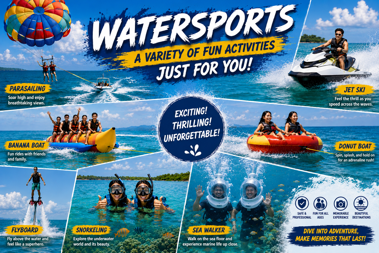 Bali Watersports Adventure with Lunch