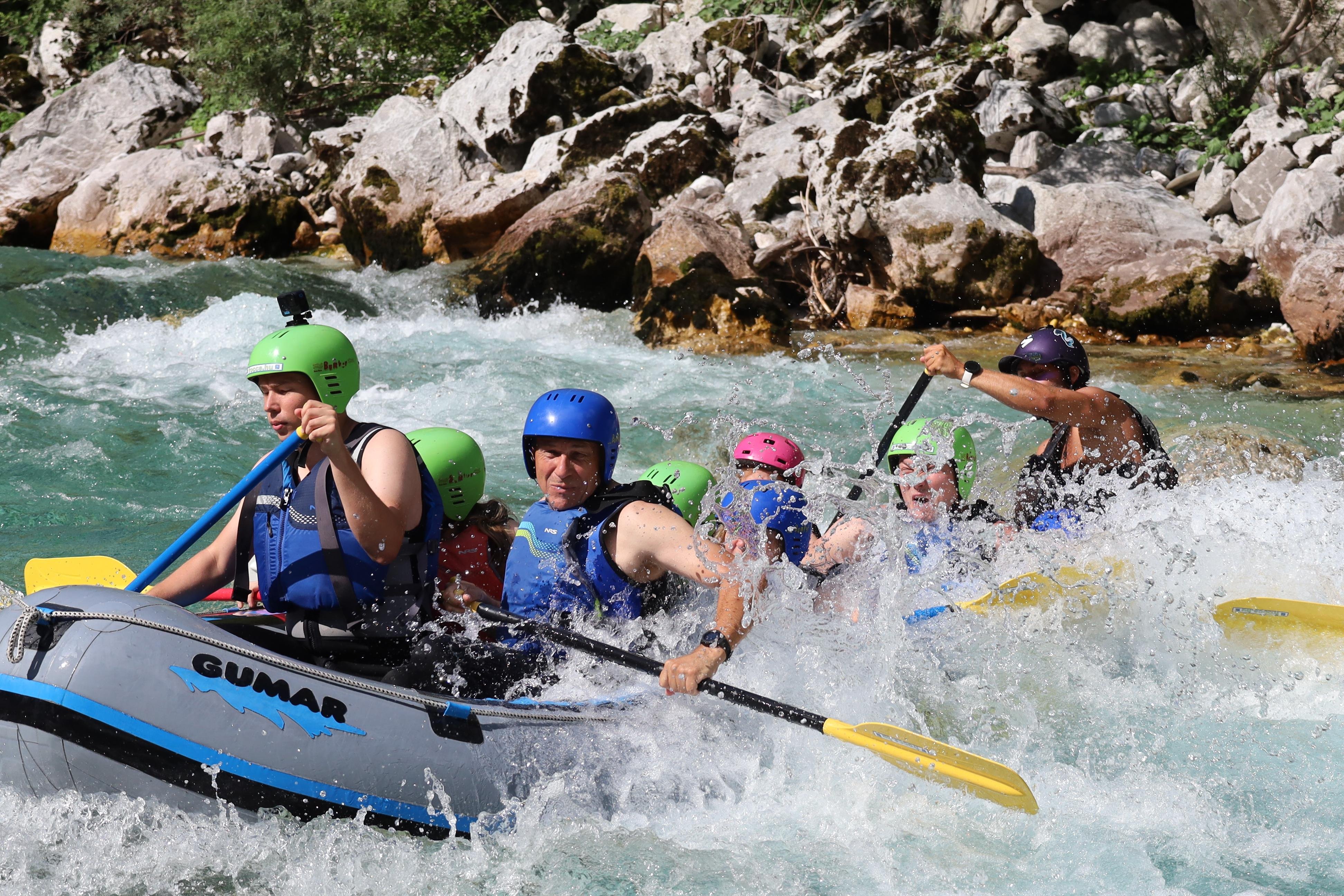 Bovec: Soča River Rafting with Pro Photos & Base Facilities — Soča River and Julian Alps scenery (1)