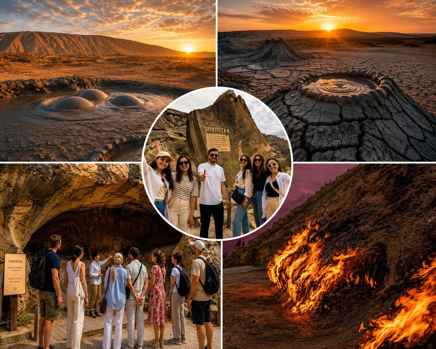 Gobustan, Mud Volcanoes, Fire Temple & Yanardag Day Tour