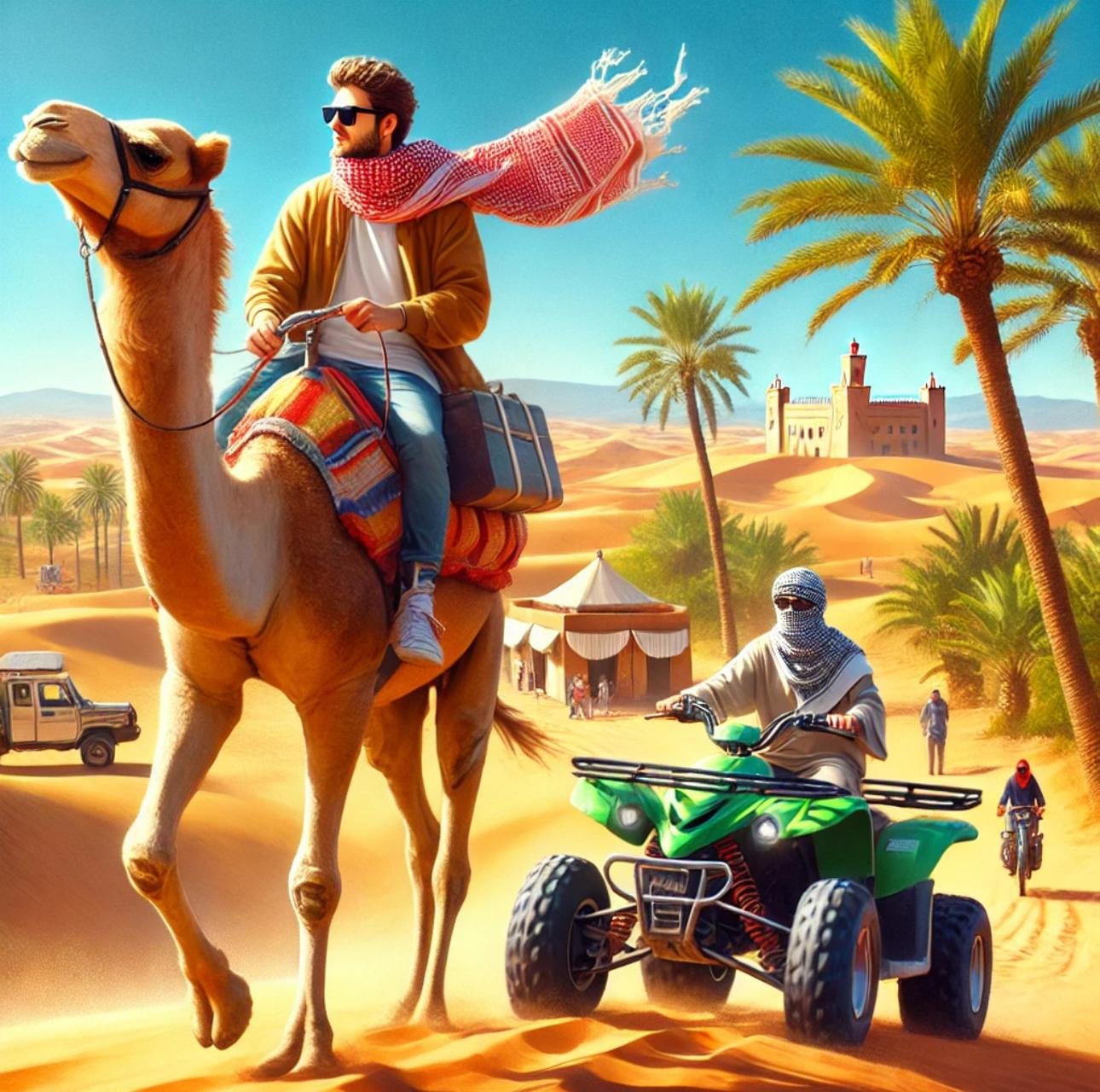 Agafay Desert Adventure: Quad Biking, Camel Ride & Berber Dinner Show