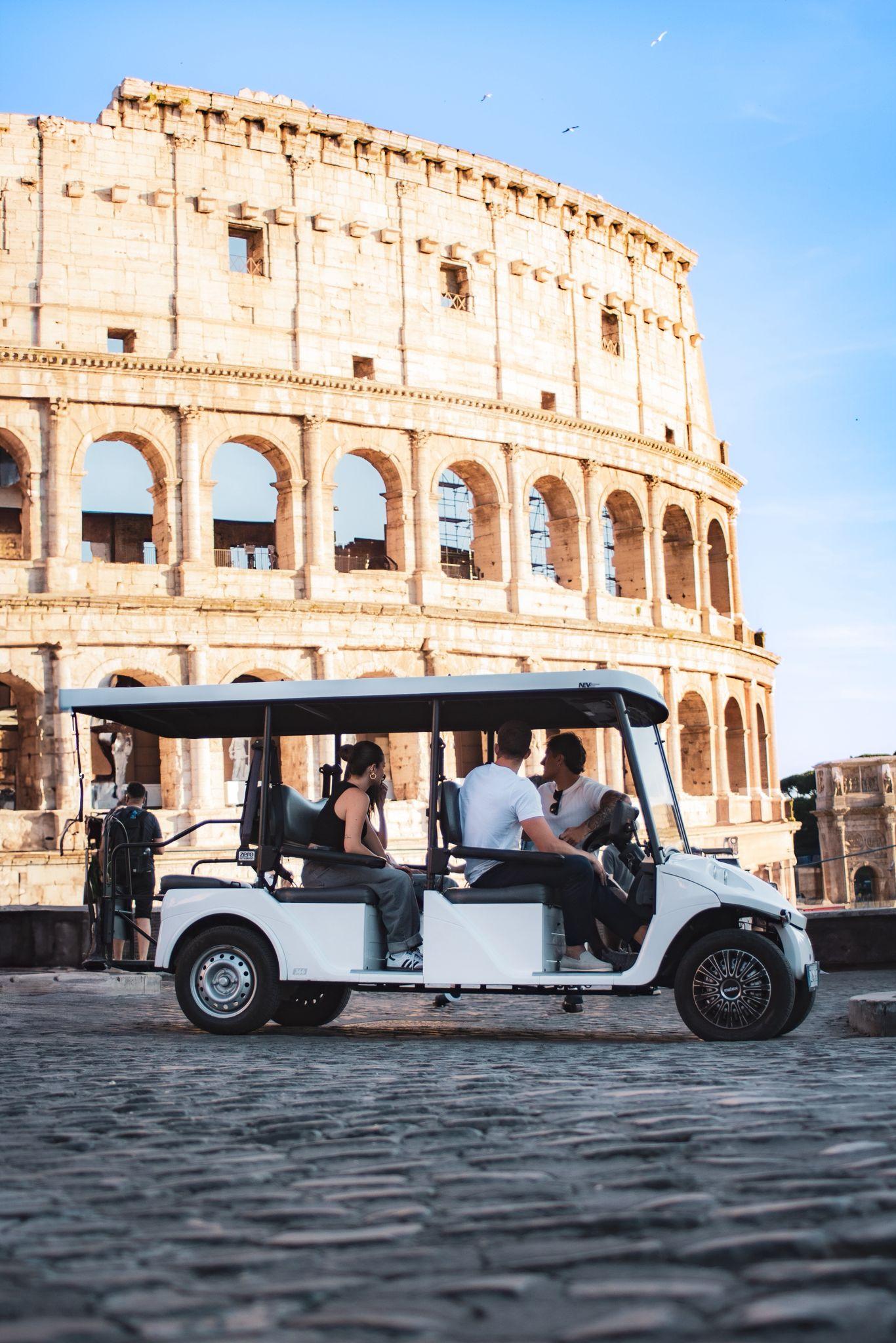Private Rome Golf Cart Tour with Hotel Pickup