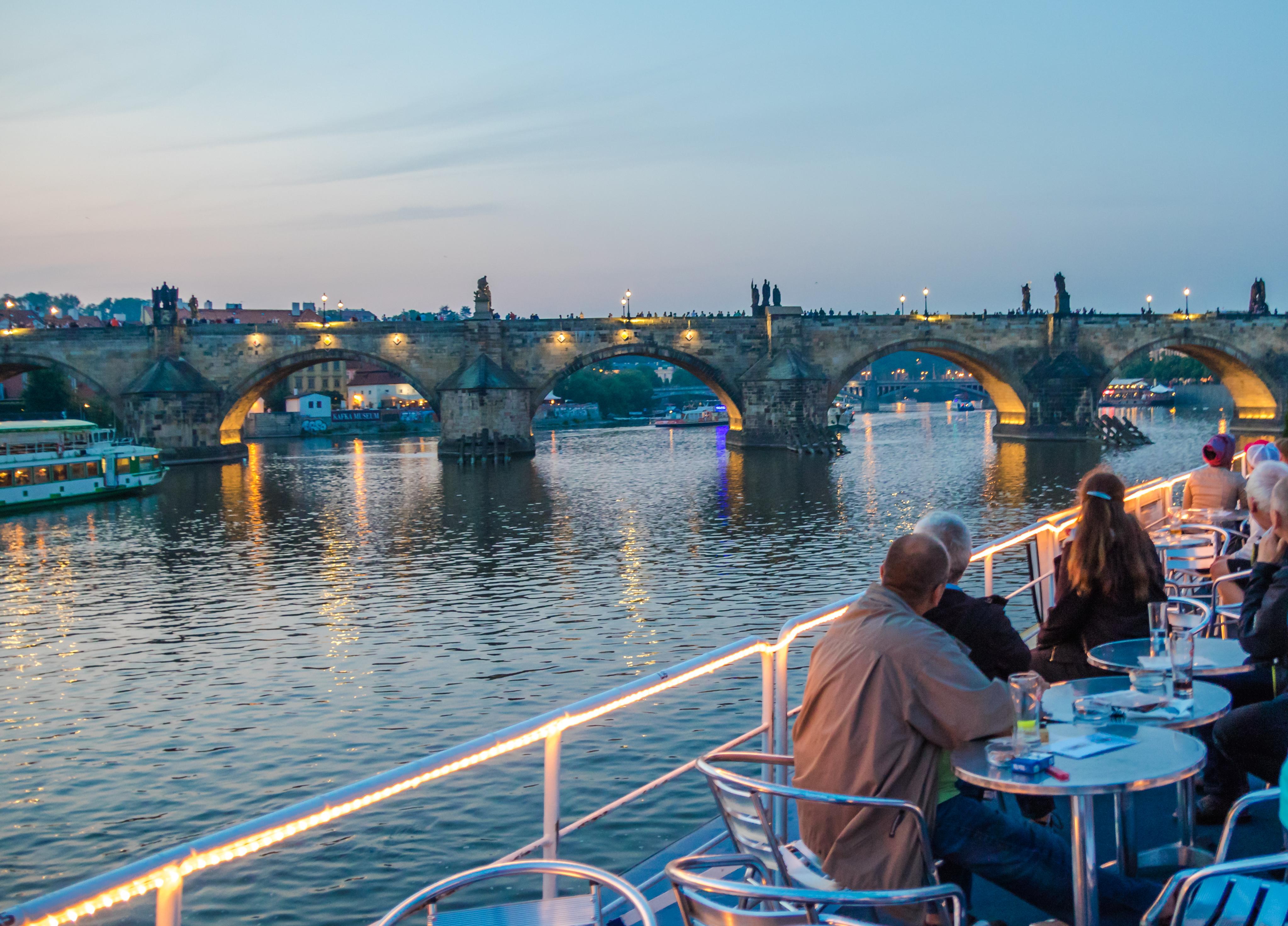 Prague Evening River Cruise with Dinner & Hotel Transfers