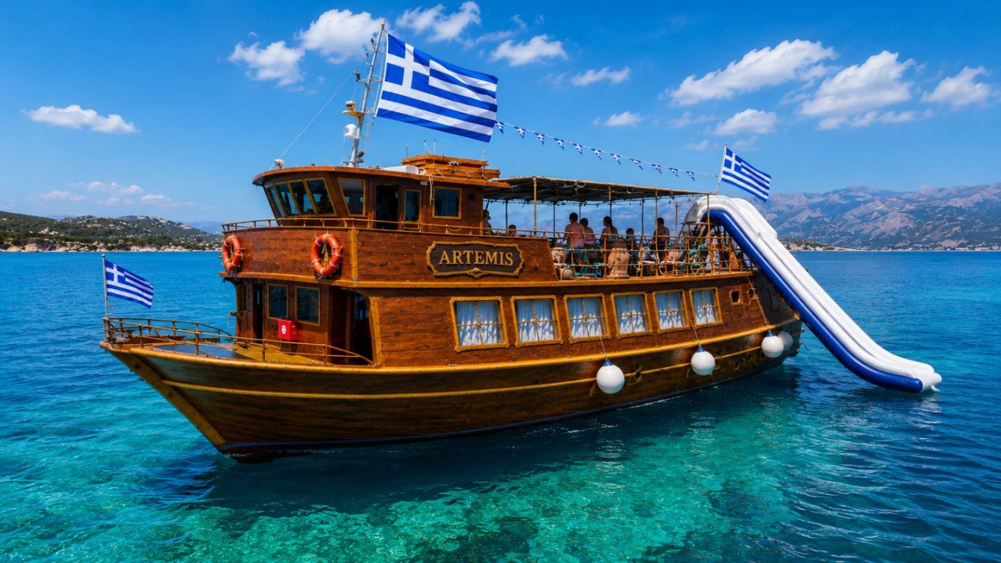 Kefalonia Coastal Cruise with Lunch & Beach Stops
