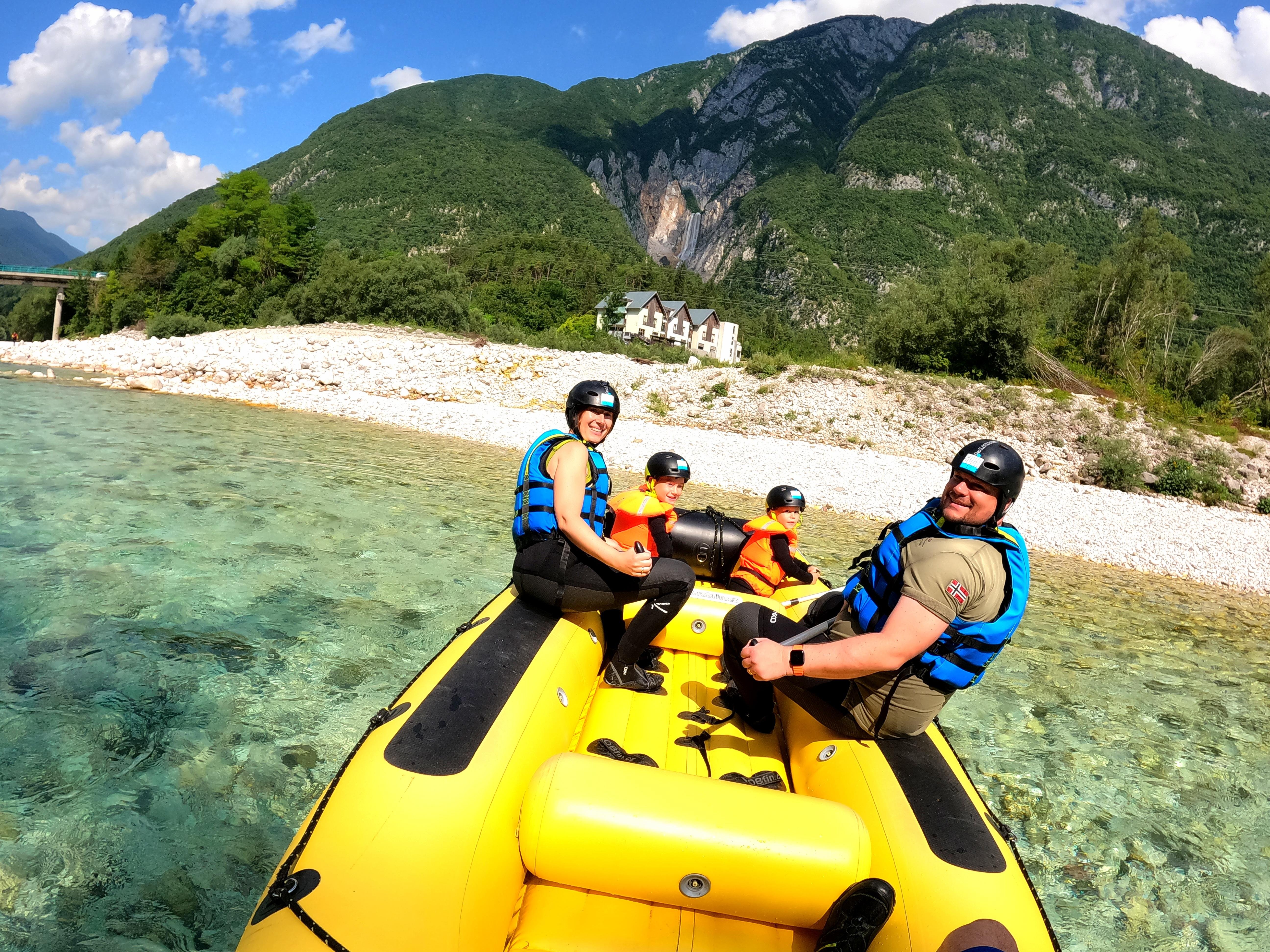 Bovec: Family Rafting on Soča River from 4years +FREE photos — Soča River and Julian Alps scenery (1)