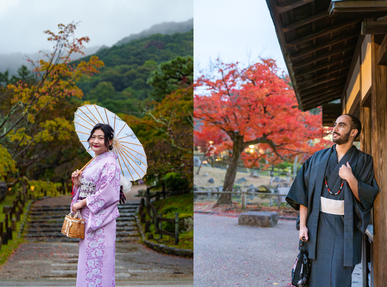 Kyoto: Vestimenta Tradicional com Kimono e Sessão de Fotos Privada
